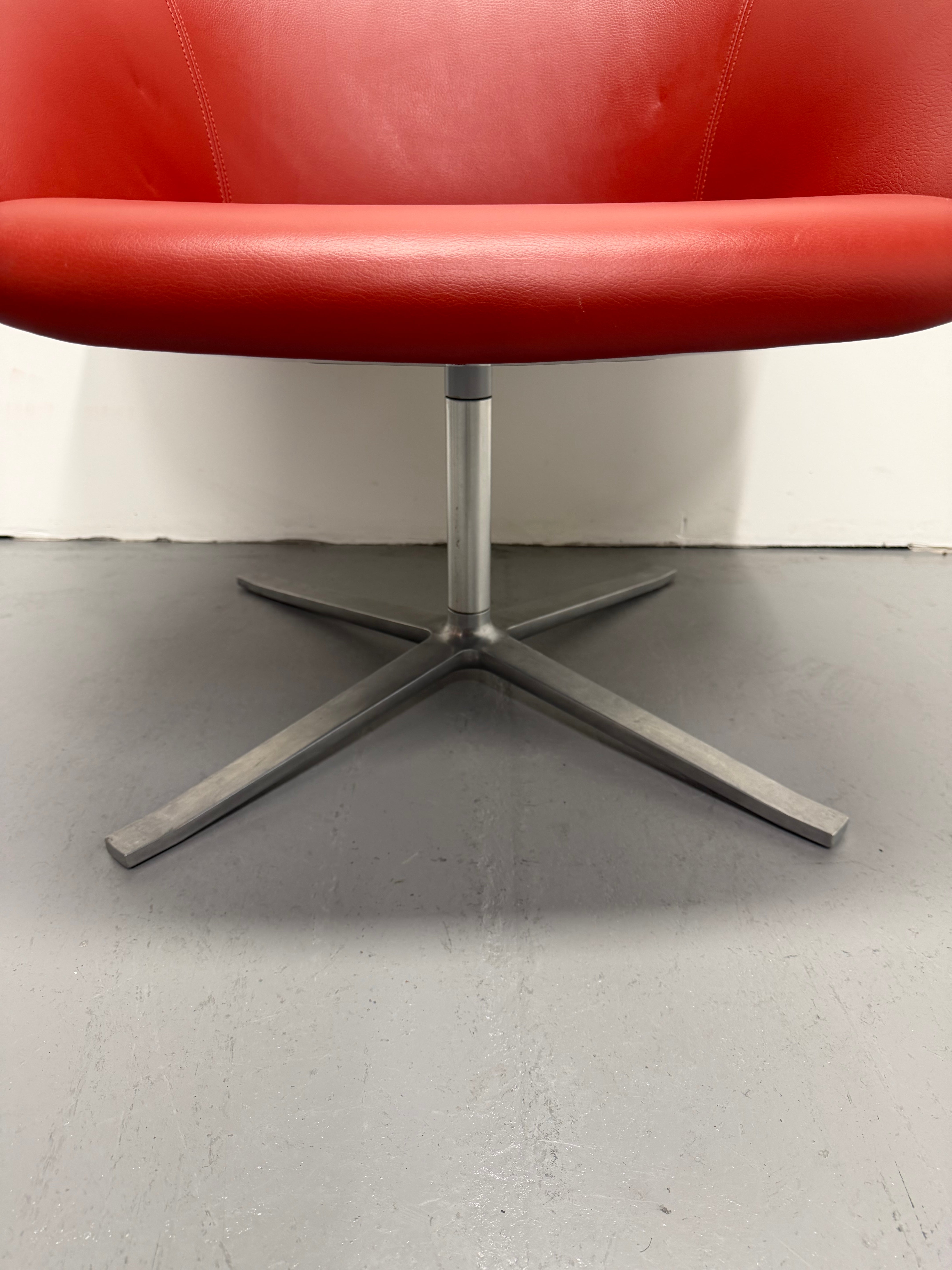 Walter Knoll Turtle Chair – Red Leather