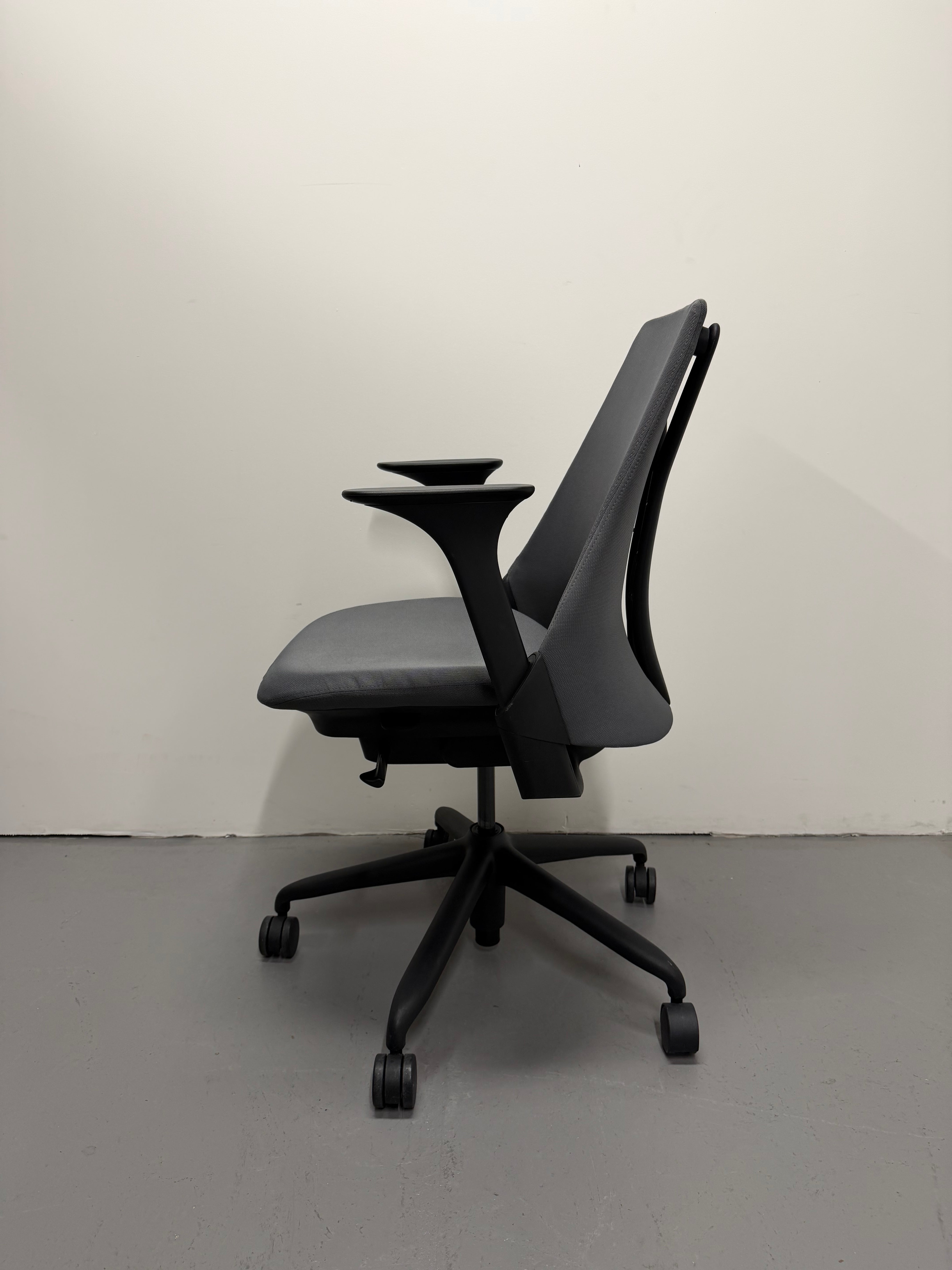 Herman Miller Sayl Task Chair with Armrests - Grey upholstered back