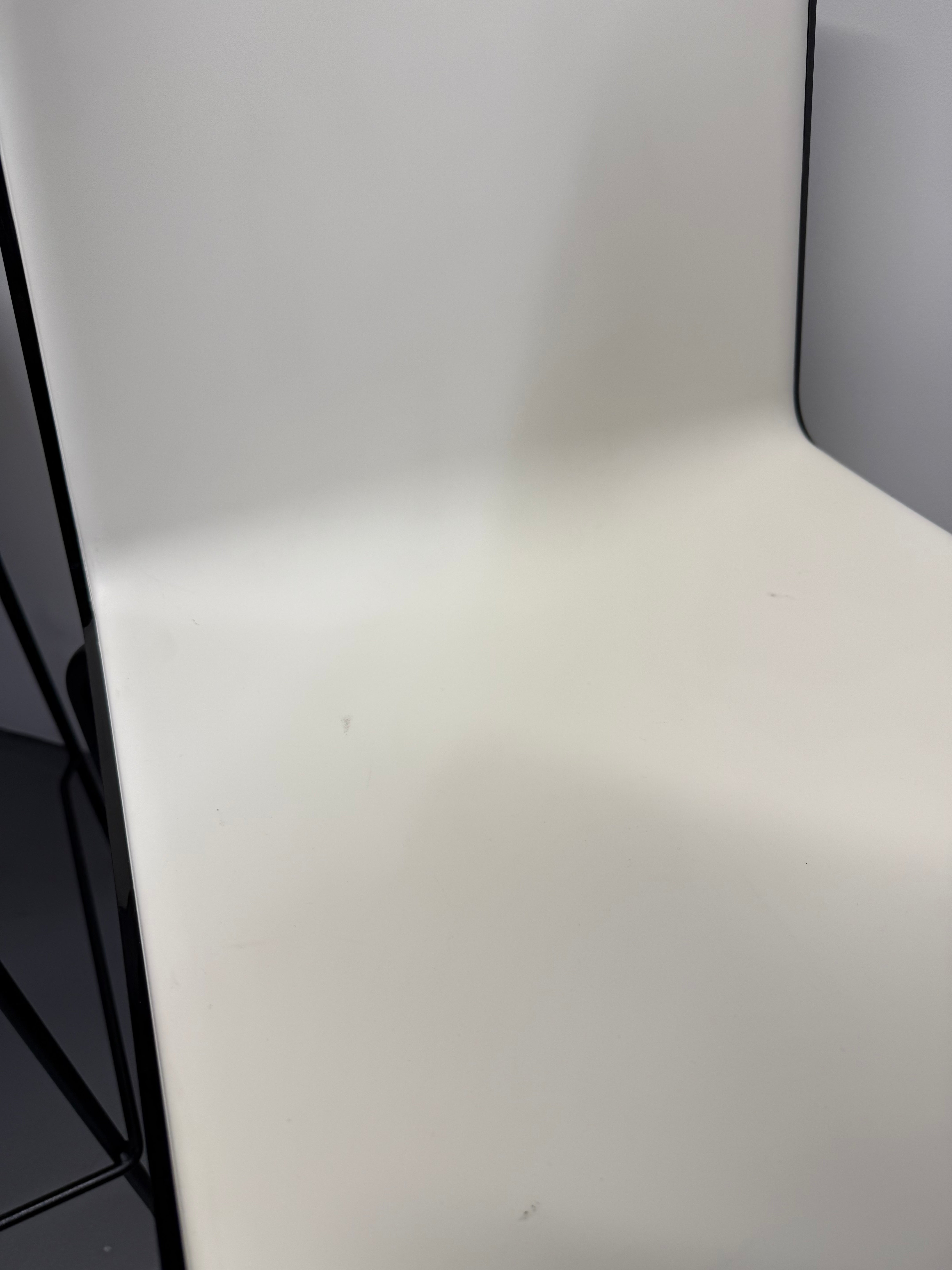 Pedrali Tweet Barstool - White Seat with Black Frame