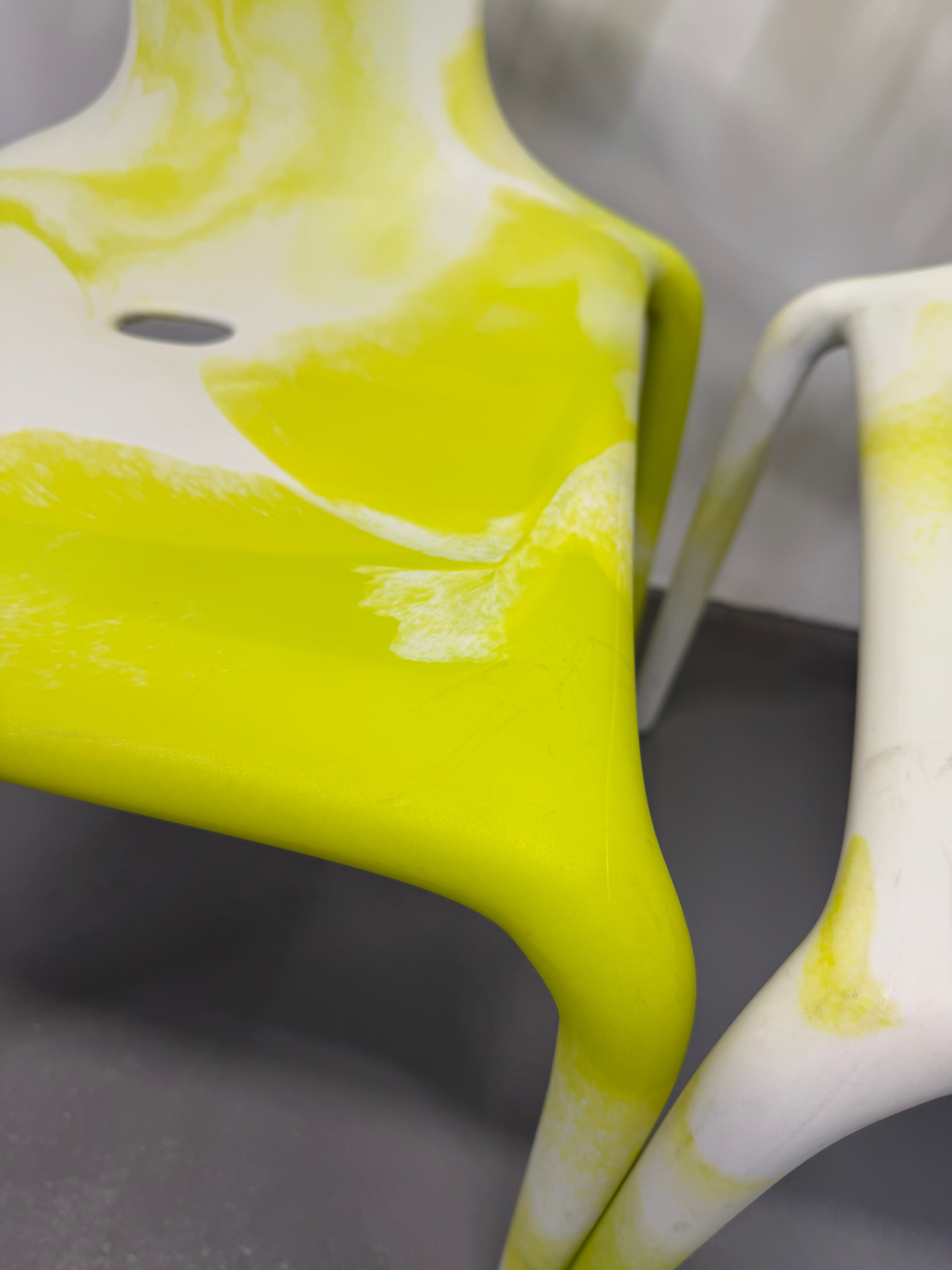 Moroso Supernatural Chair by Ross Lovegrove – Bi-Colour White/Yellow (2005)