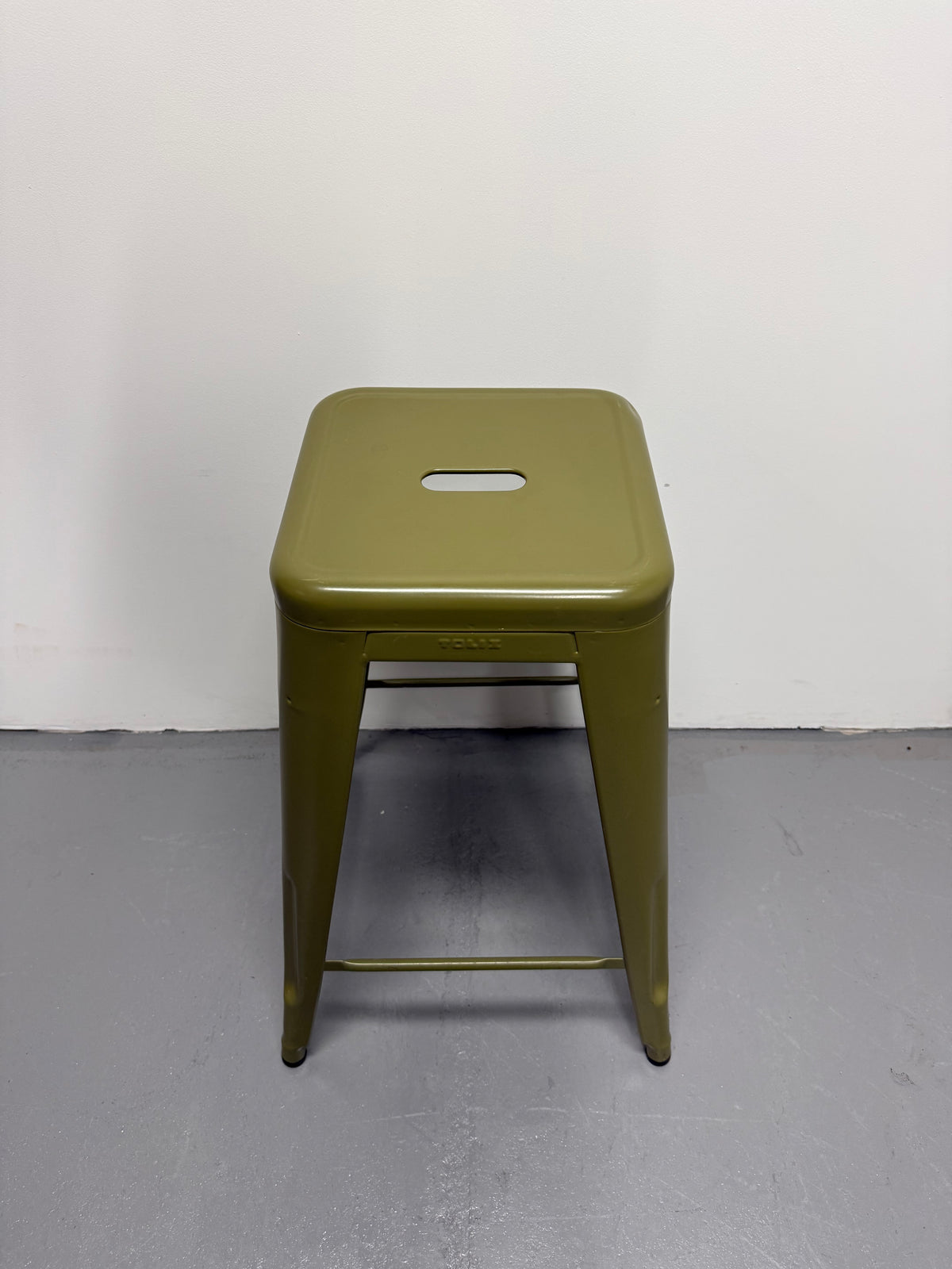 Tolix H75 Bar Stool by Xavier Pauchard – Olive Green
