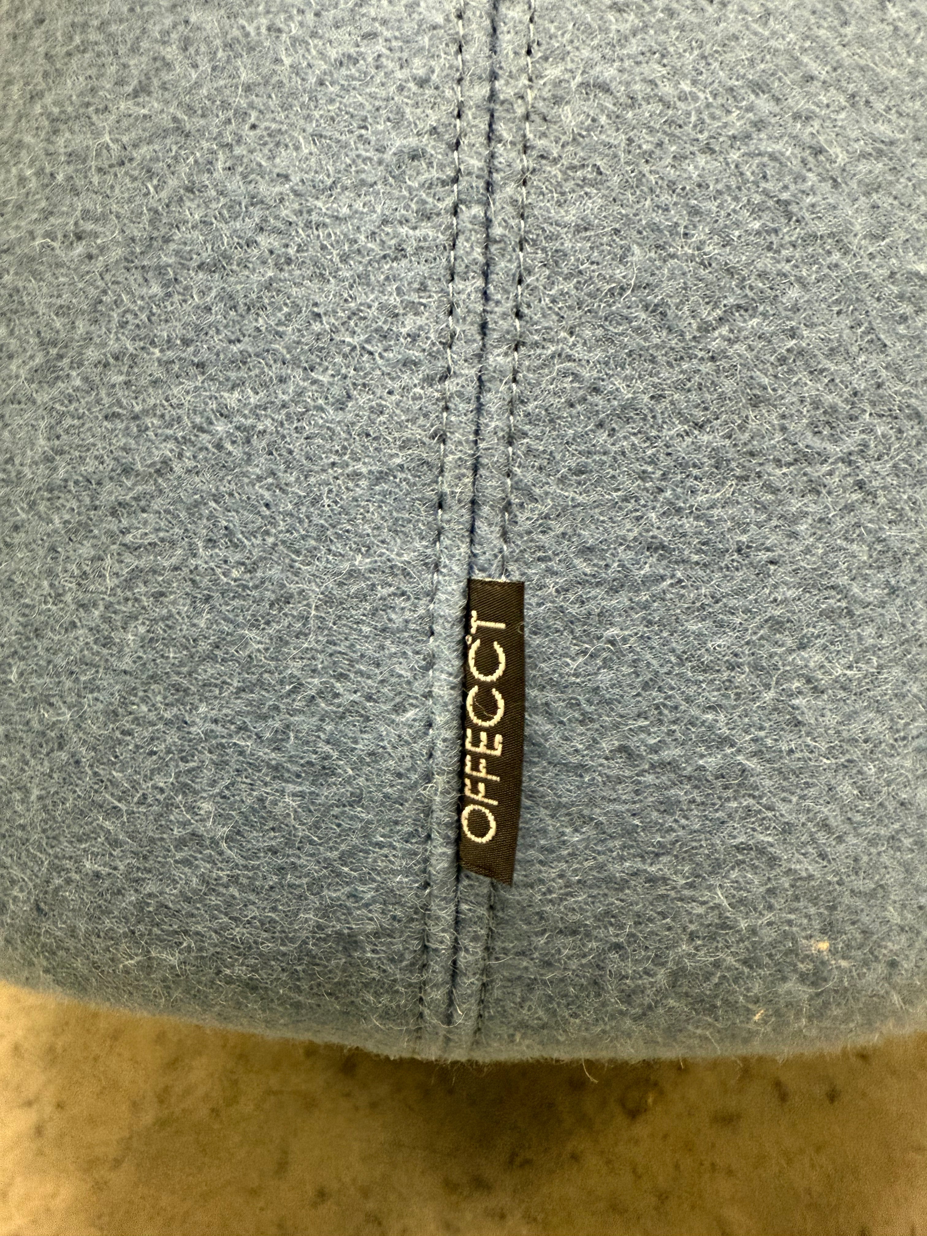 Offecct Carry On Ottoman with Wood Handle – Blue