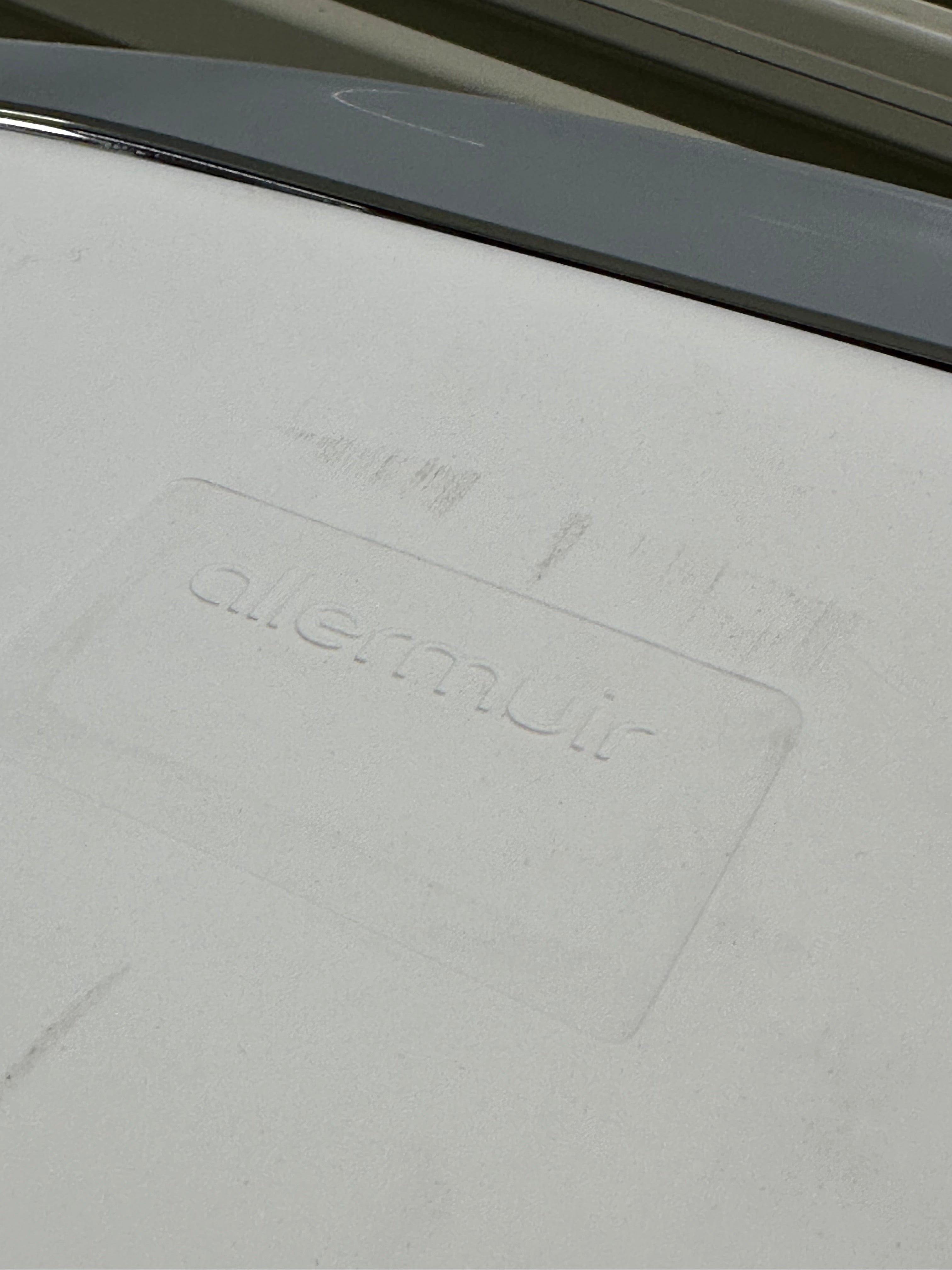 Casper Chair by Allermuir – Grey Plastic with Chrome Sled Base