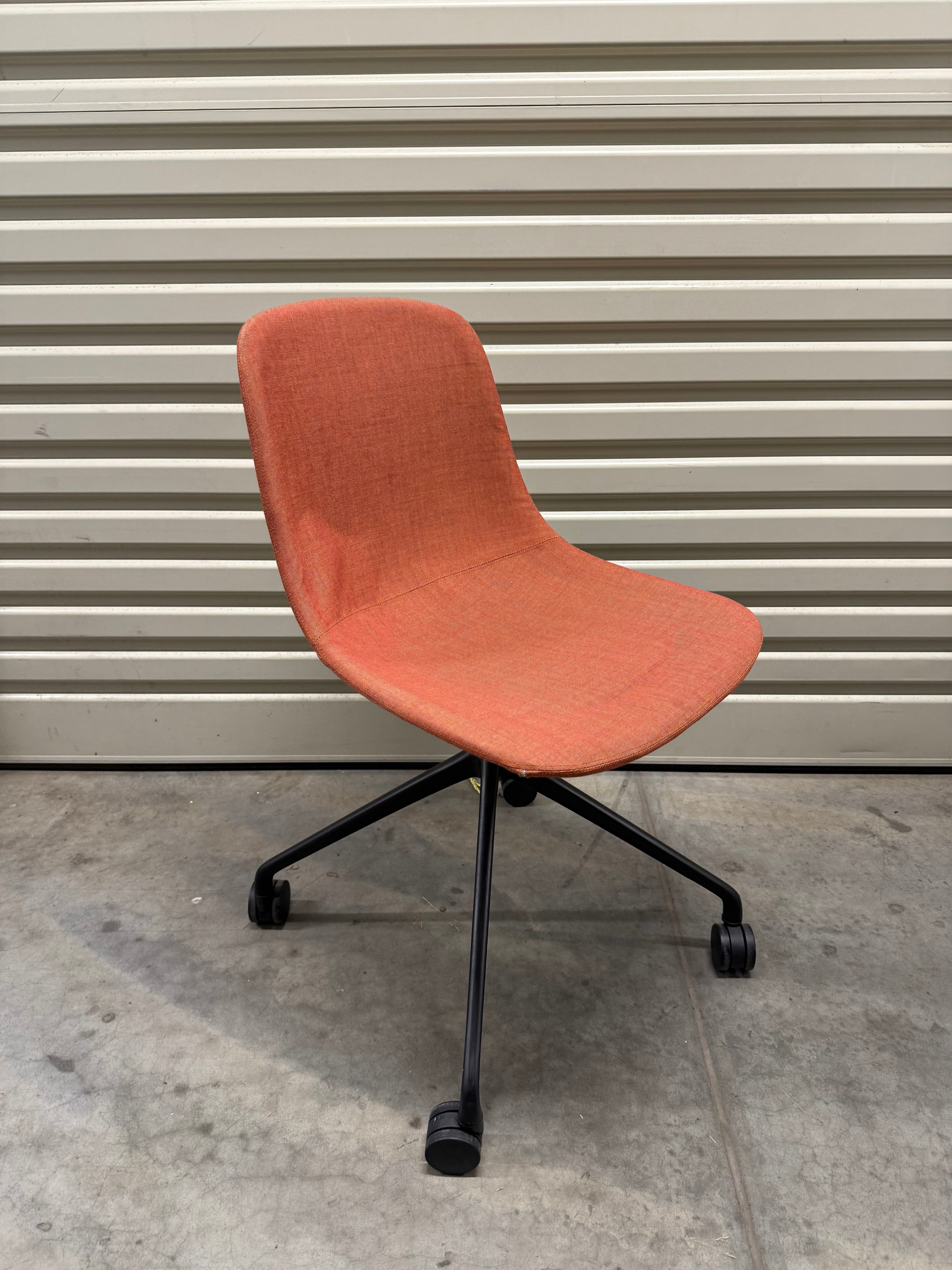 Infinity Pure Loop Mono Chair – Orange Fabric / 4-Star Aluminium Base on Castors