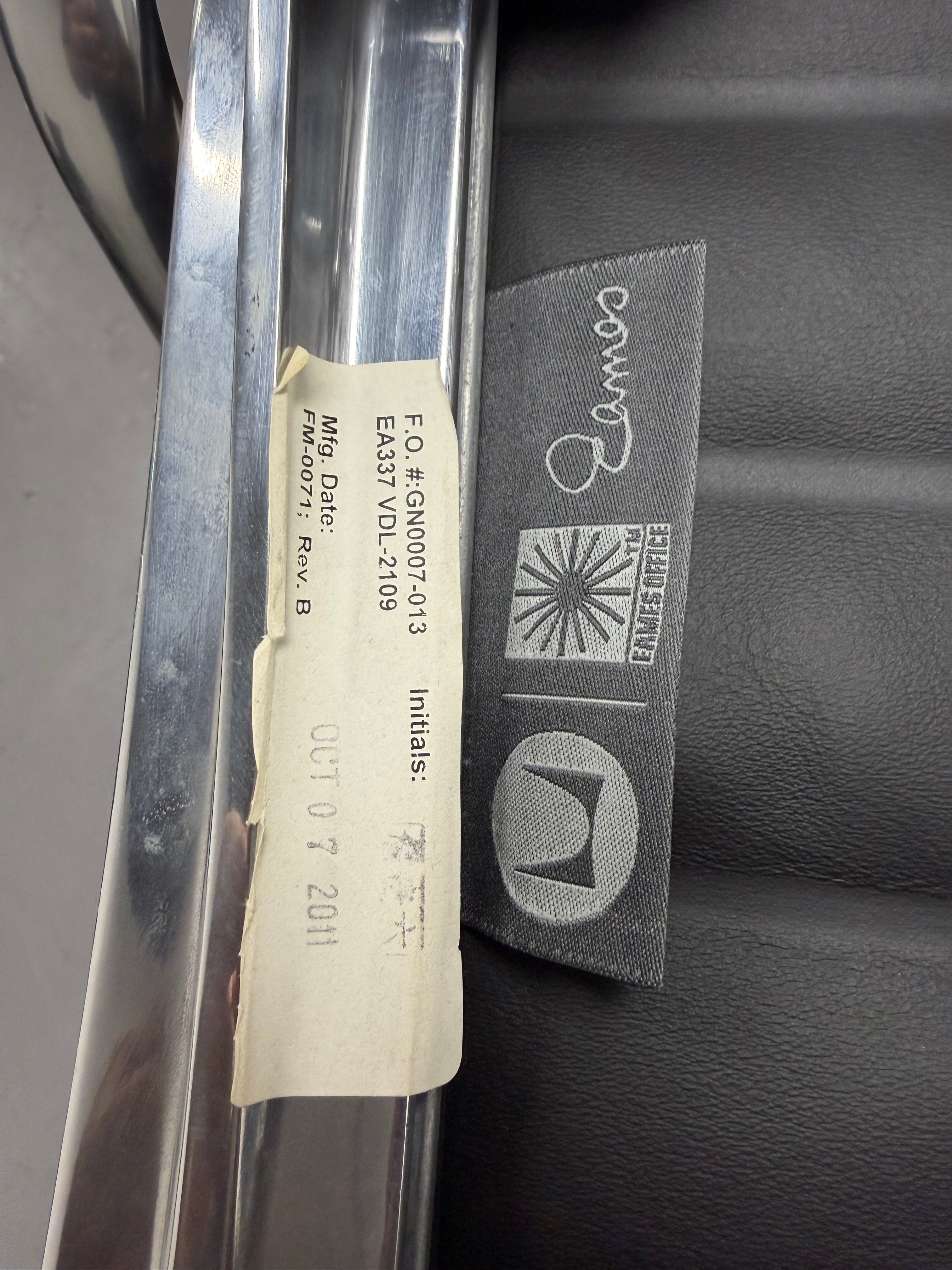 Eames Aluminum Group Executive Chair – High Back | Black Leather