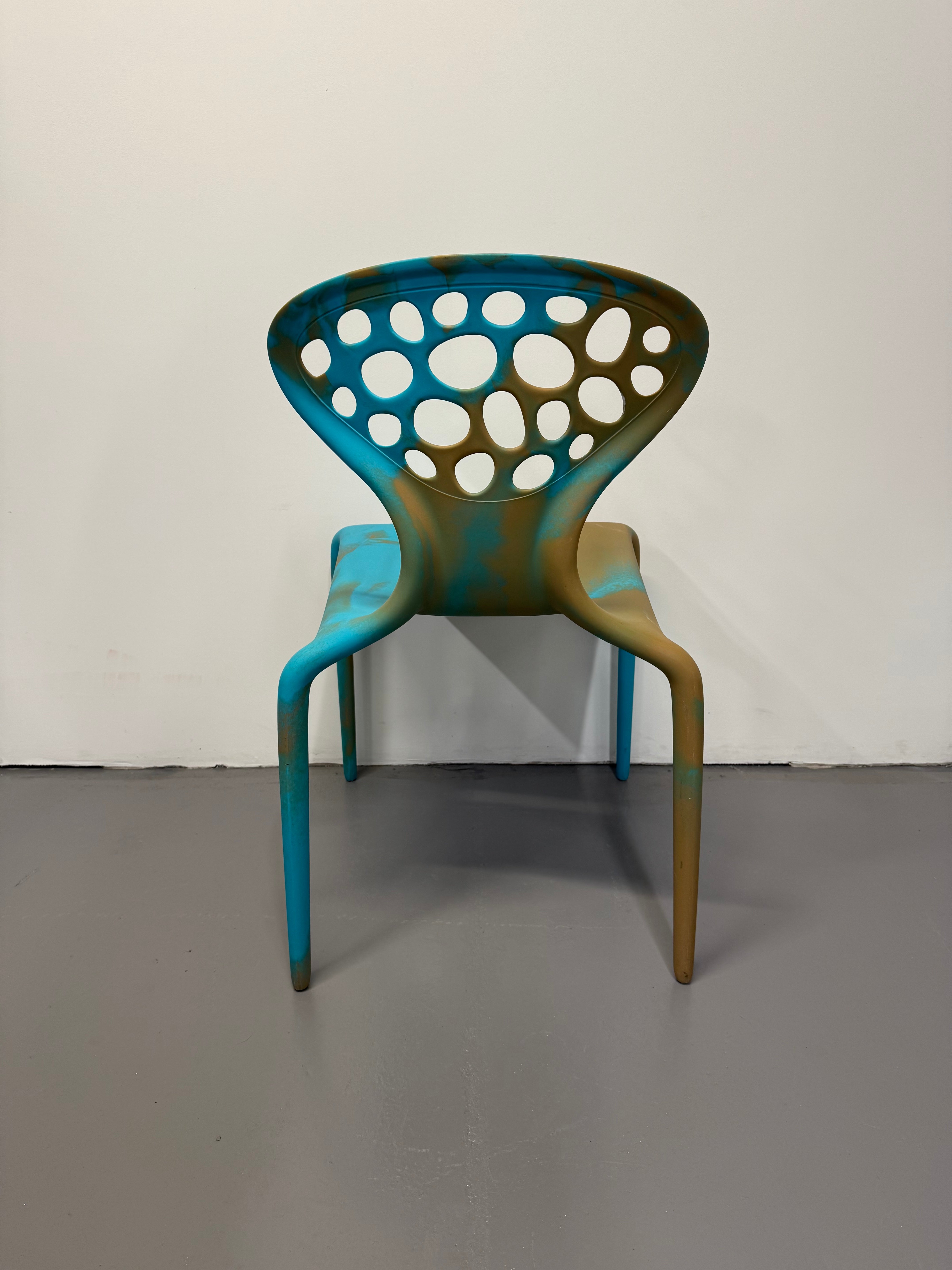 Moroso Supernatural Chair by Ross Lovegrove – Bi-Colour Turquoise/Cappuccino (2005)