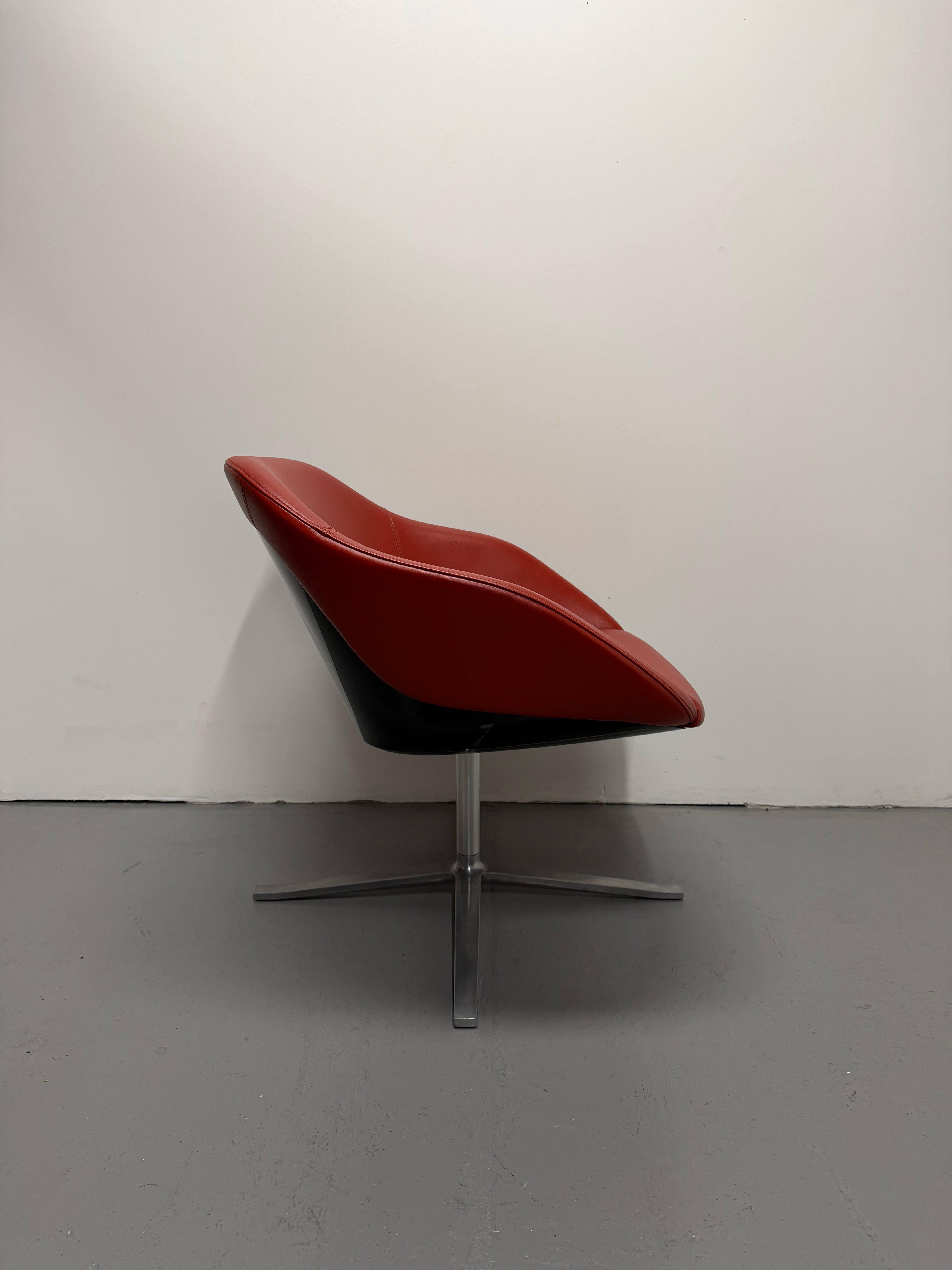 Walter Knoll Turtle Chair – Red Leather