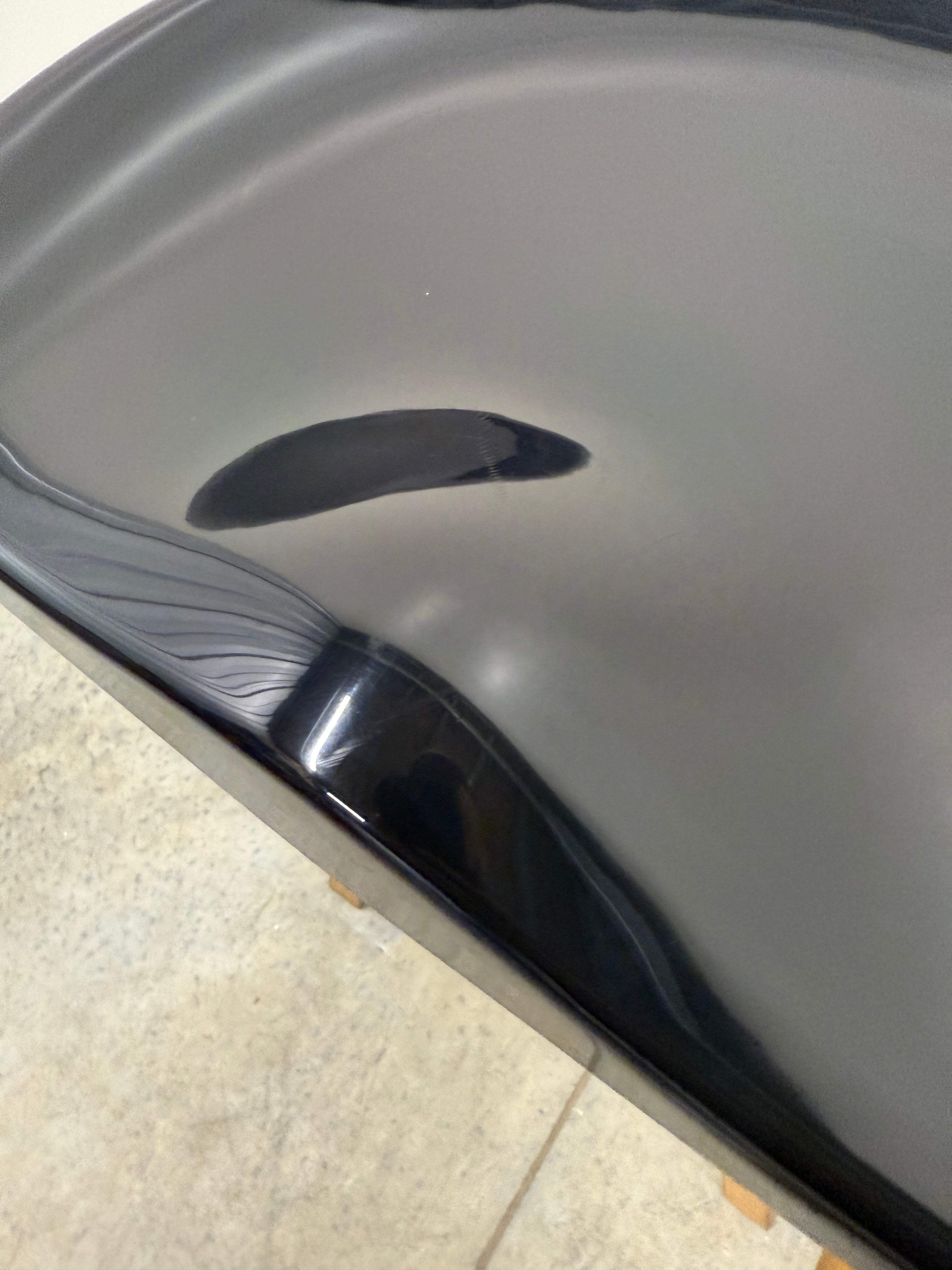 Heidi Bar Stool by Established & Sons – Black Saddle Seat with Solid Oak Base