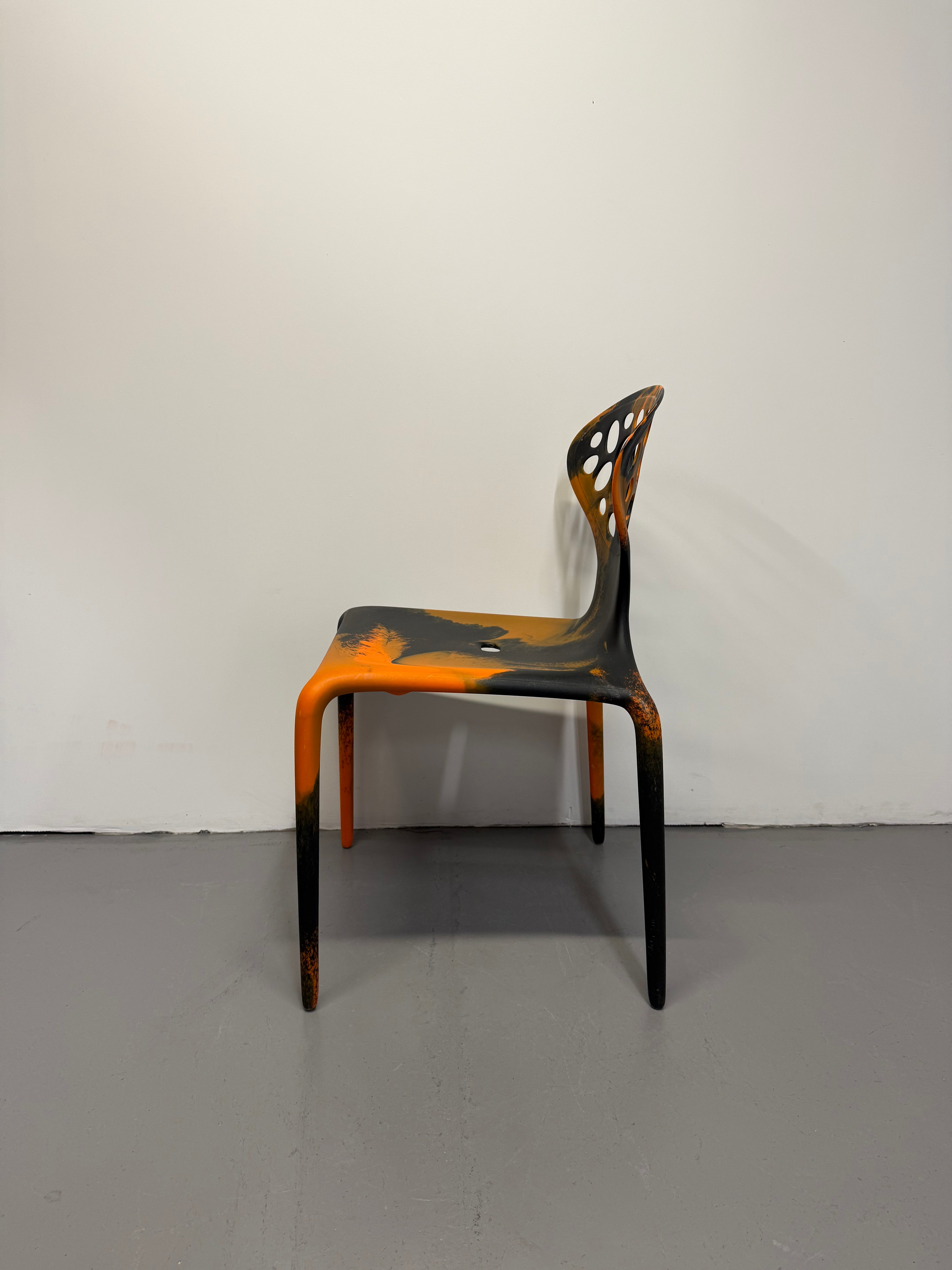 Moroso Supernatural Chair by Ross Lovegrove – Bi-Colour Black/Orange (2005)