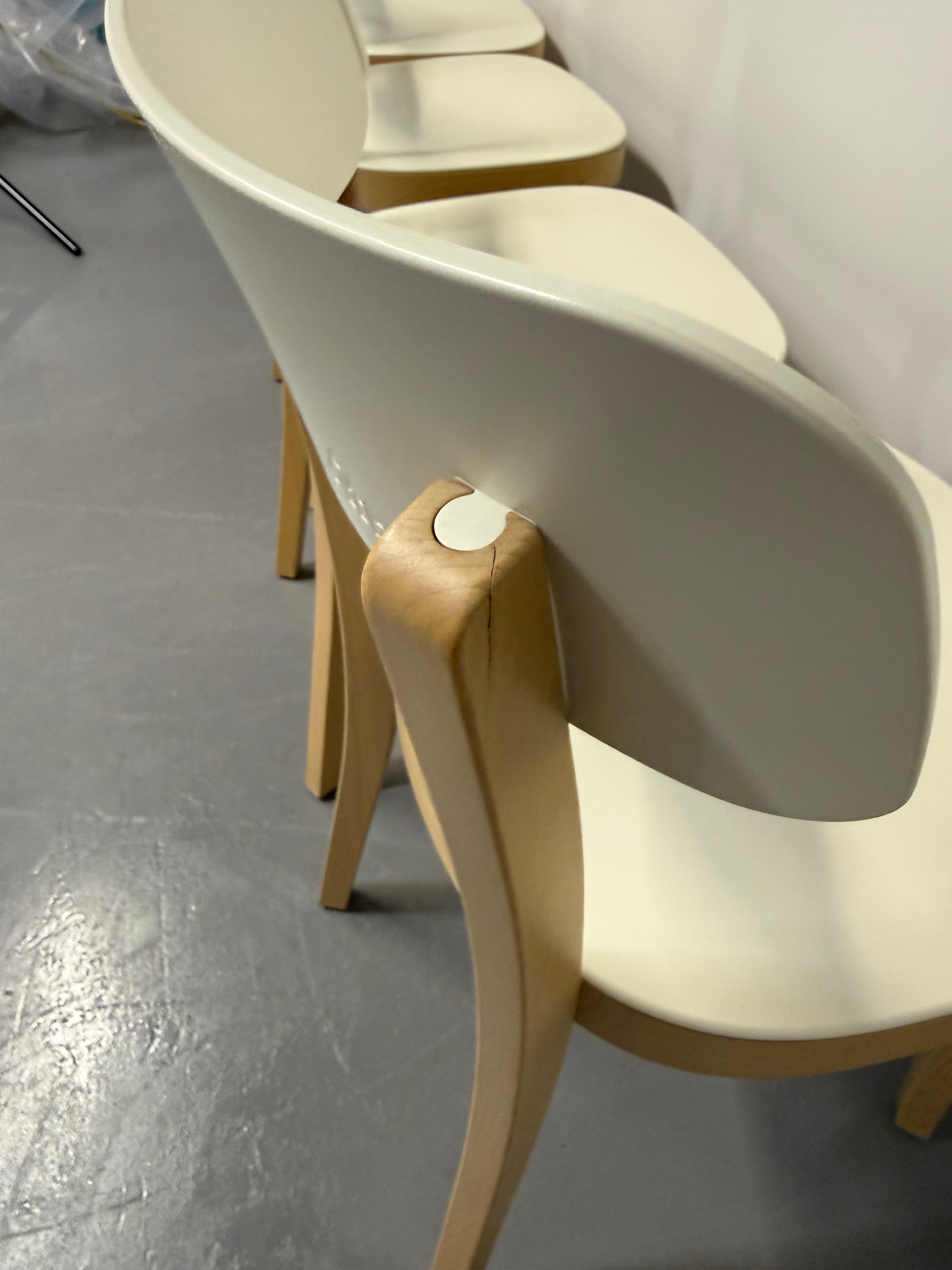 Vitra Basel Chair by Jasper Morrison – Beech Frame with White Seat & Back