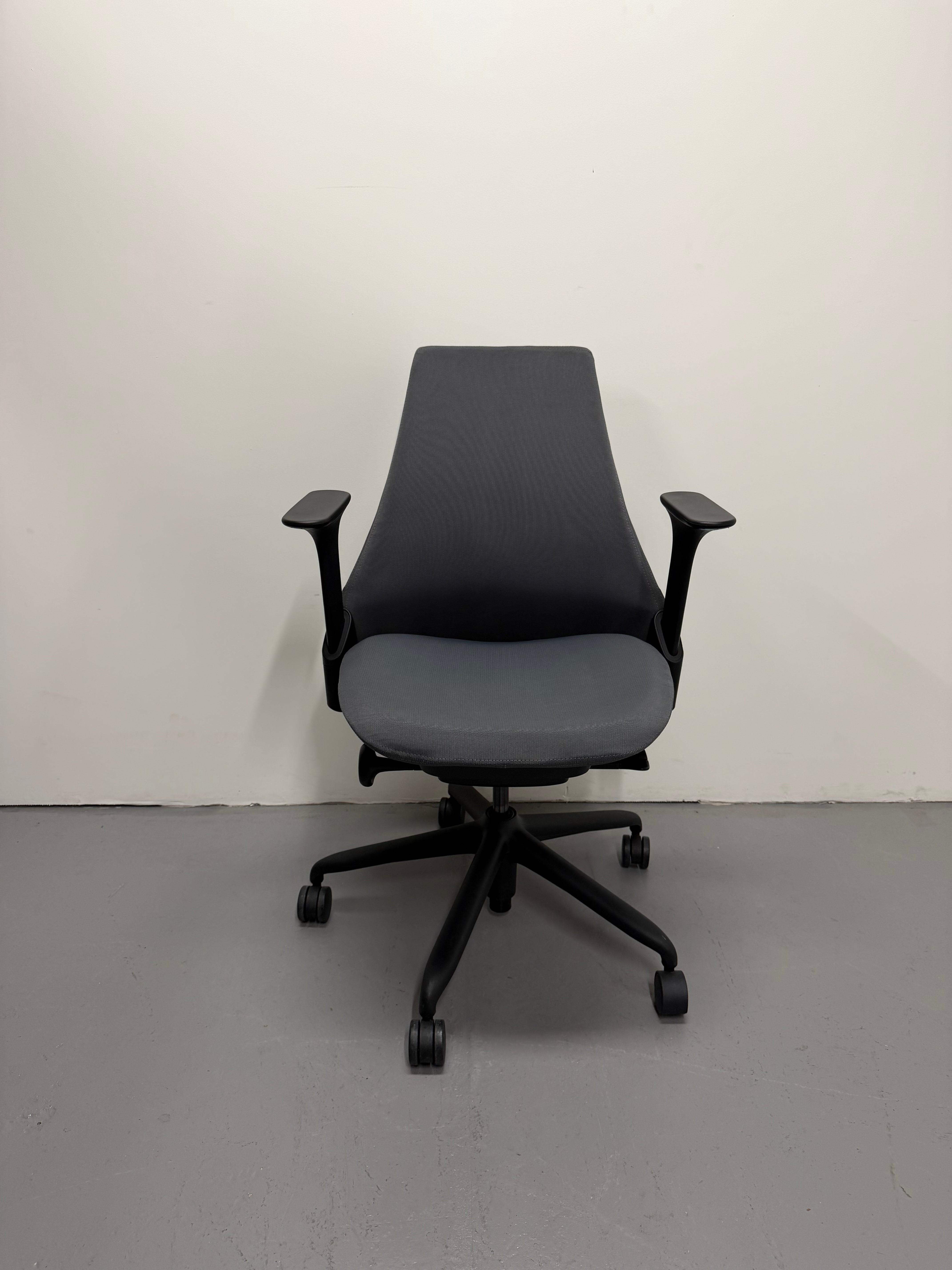 Herman Miller Sayl Task Chair with Armrests - Grey upholstered back