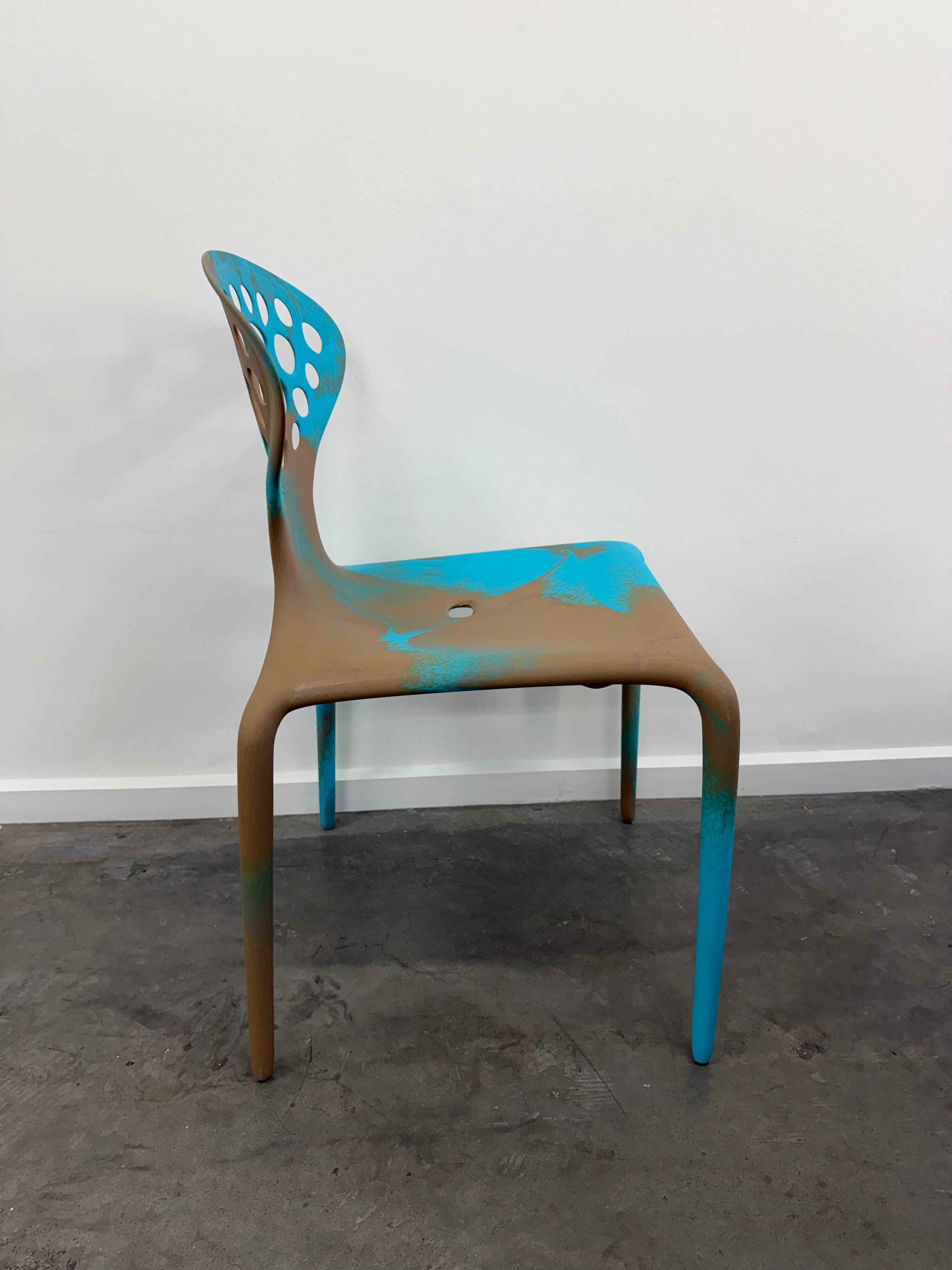 Moroso Supernatural Chair by Ross Lovegrove – Bi-Colour Turquoise/Cappuccino (2005)