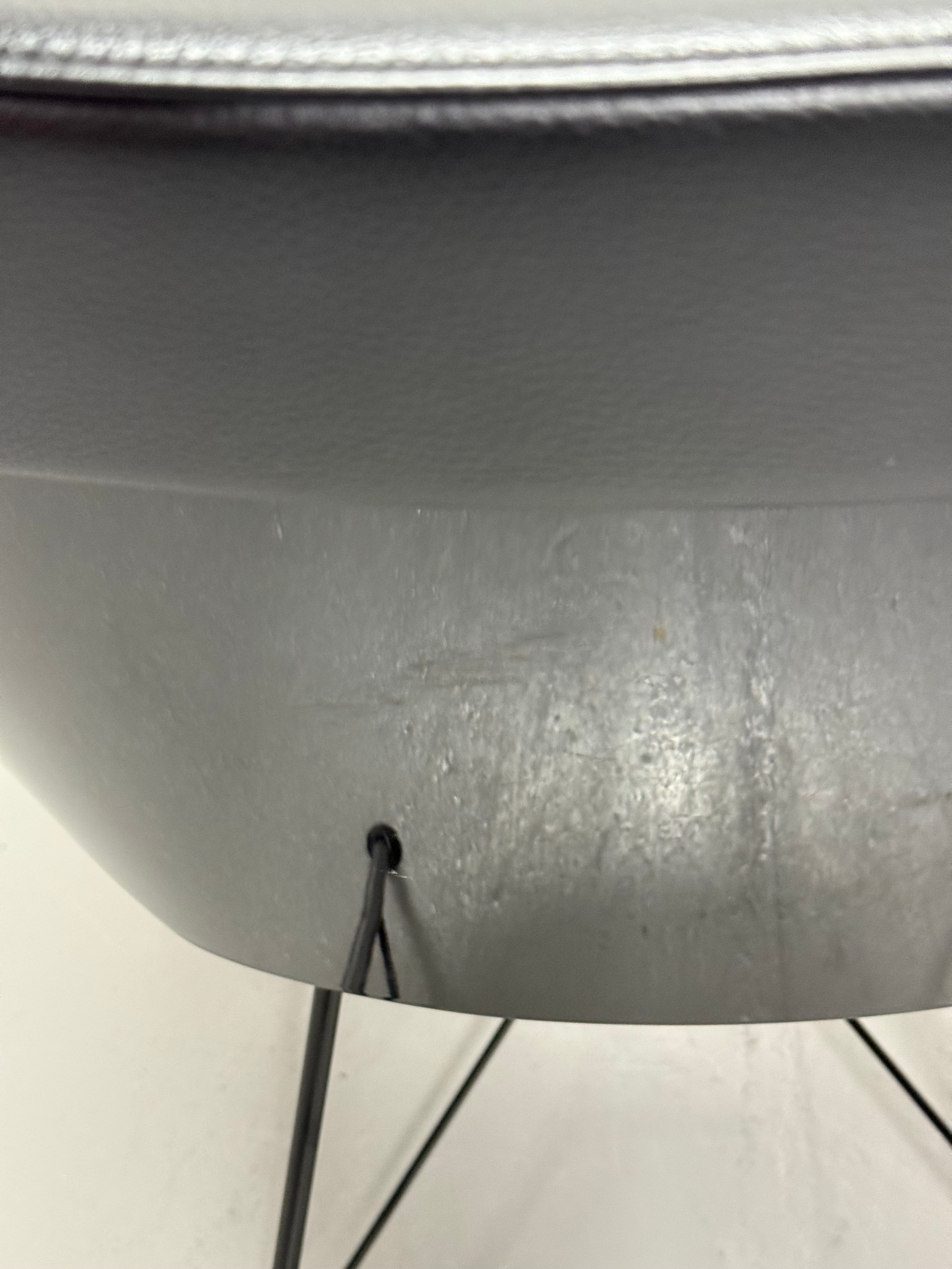 Walter Knoll Turtle Chair - Black Leather with Wire Base