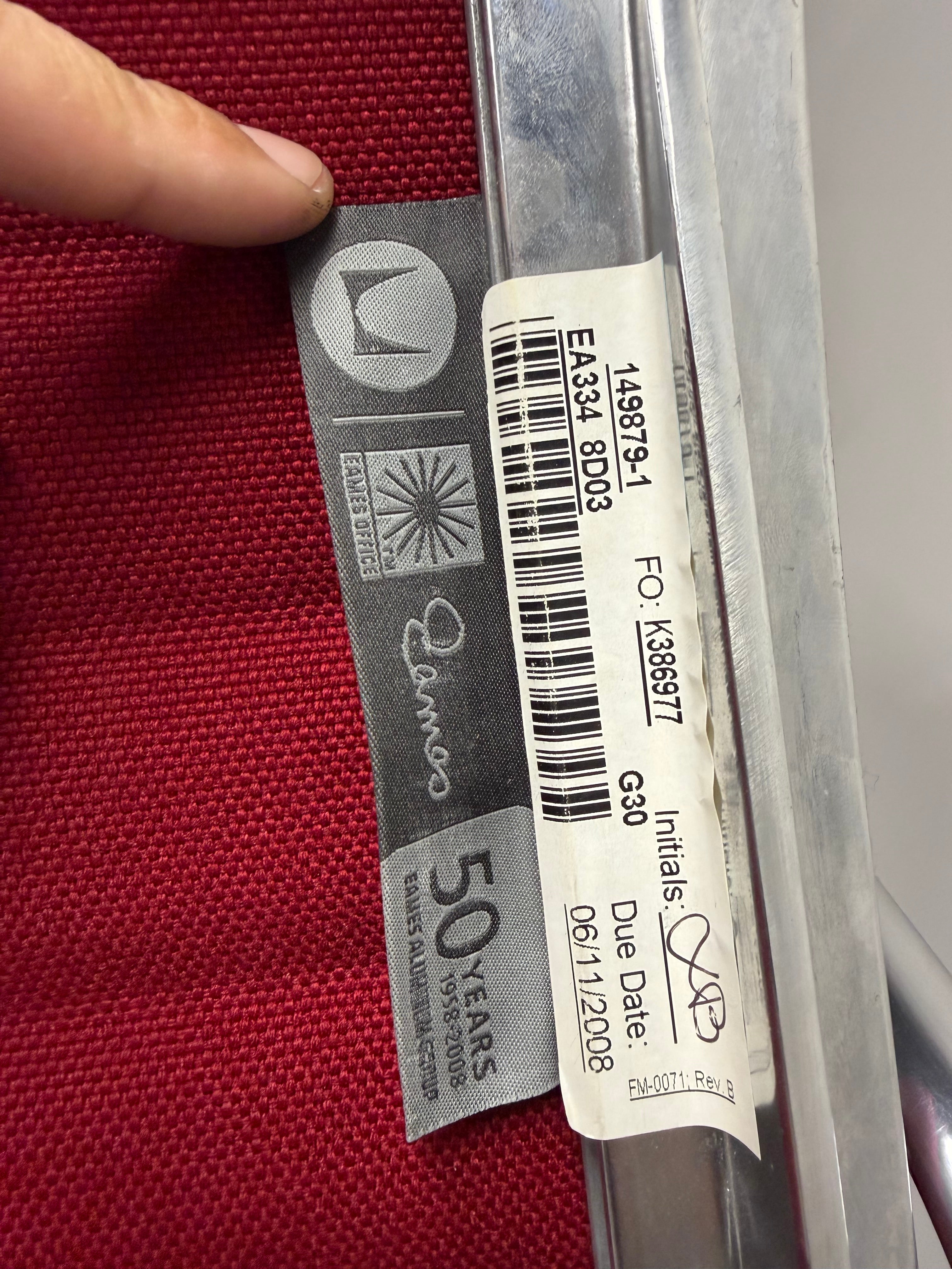 RARE Herman Miller Eames Aluminum Group Management Chair - 50th Anniversary Edition