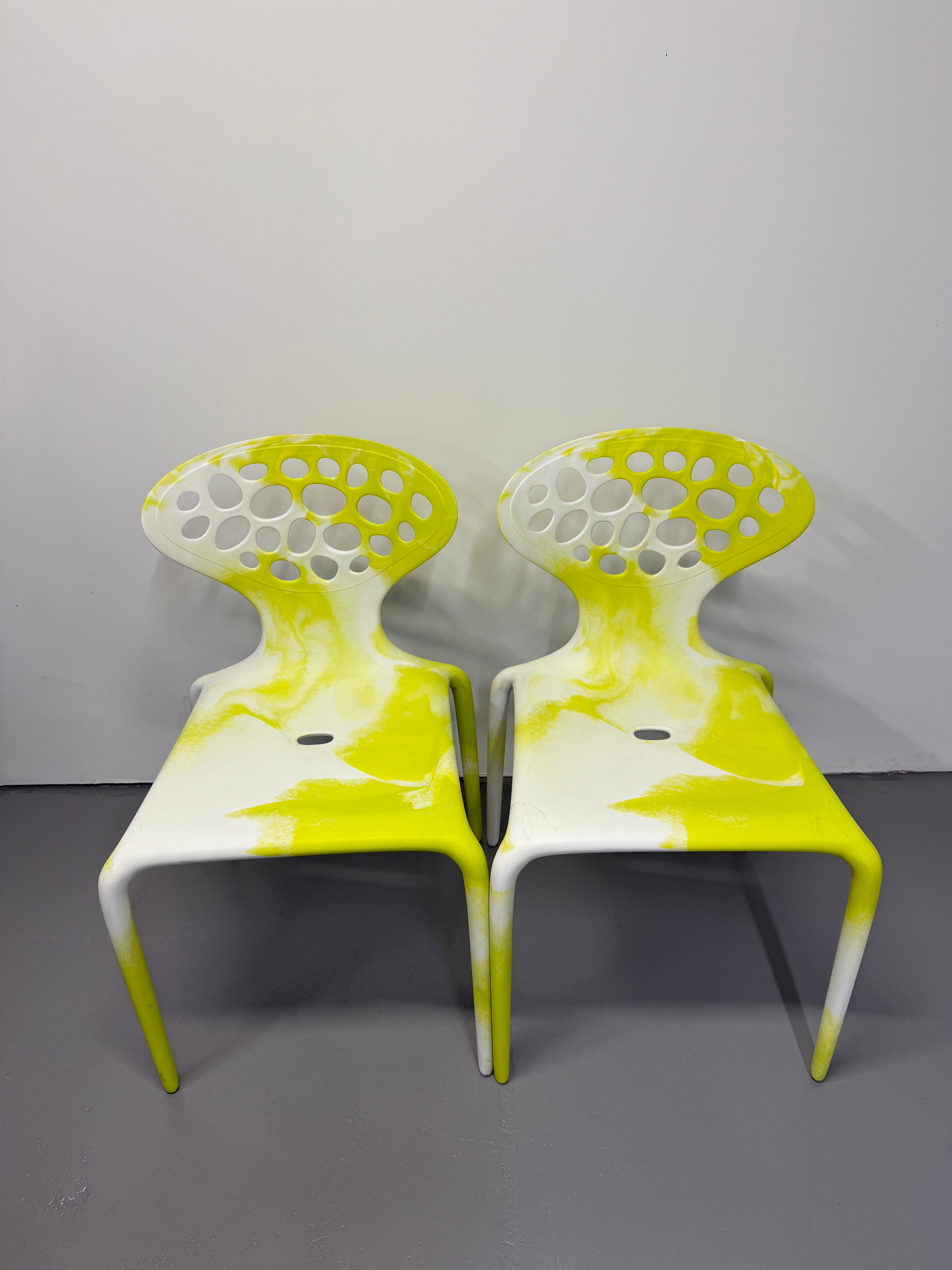 Moroso Supernatural Chair by Ross Lovegrove – Bi-Colour White/Yellow (2005)