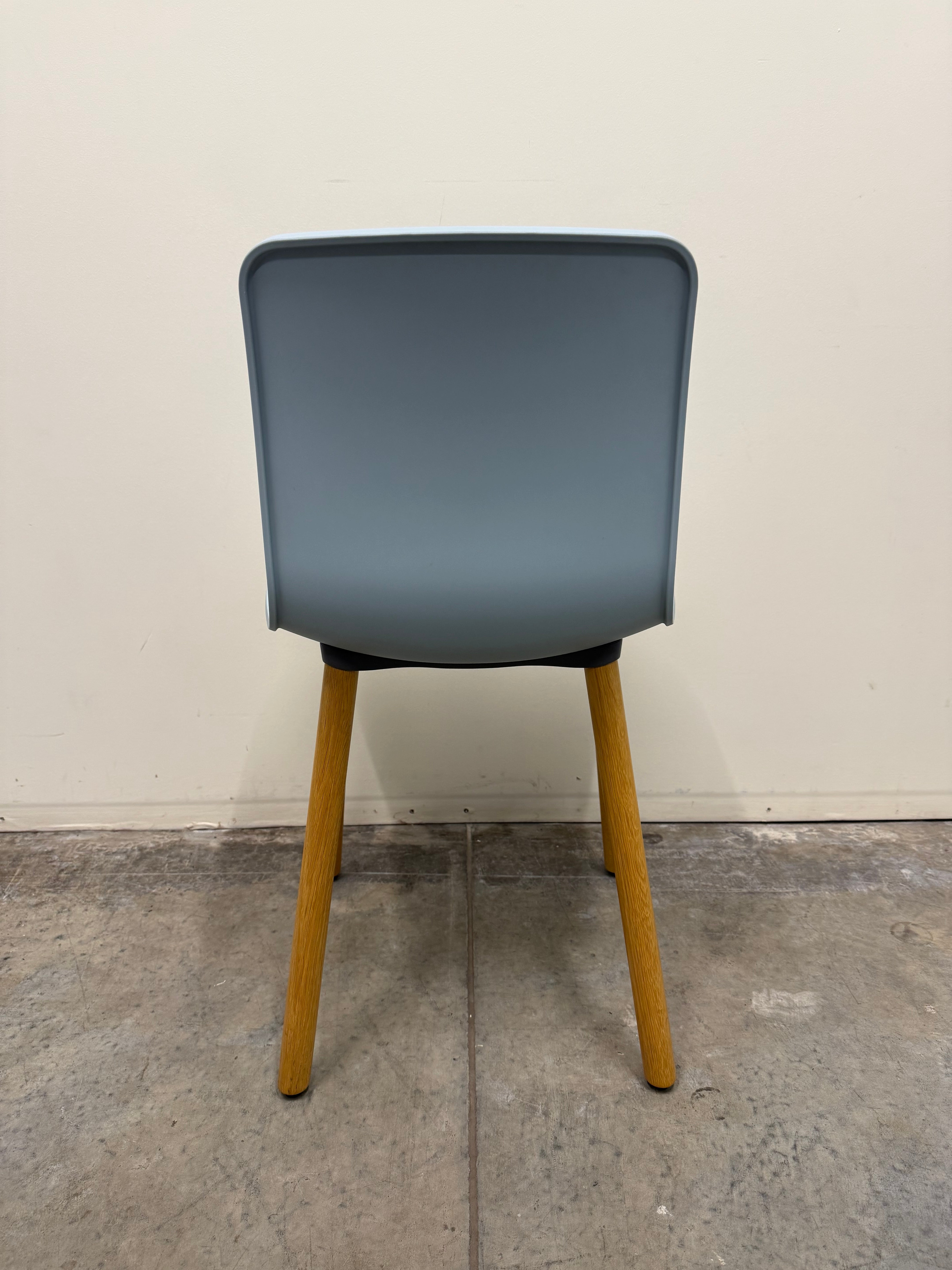 Vitra HAL Wood Chair – Light Blue Seat with Oak Legs by Jasper Morrison