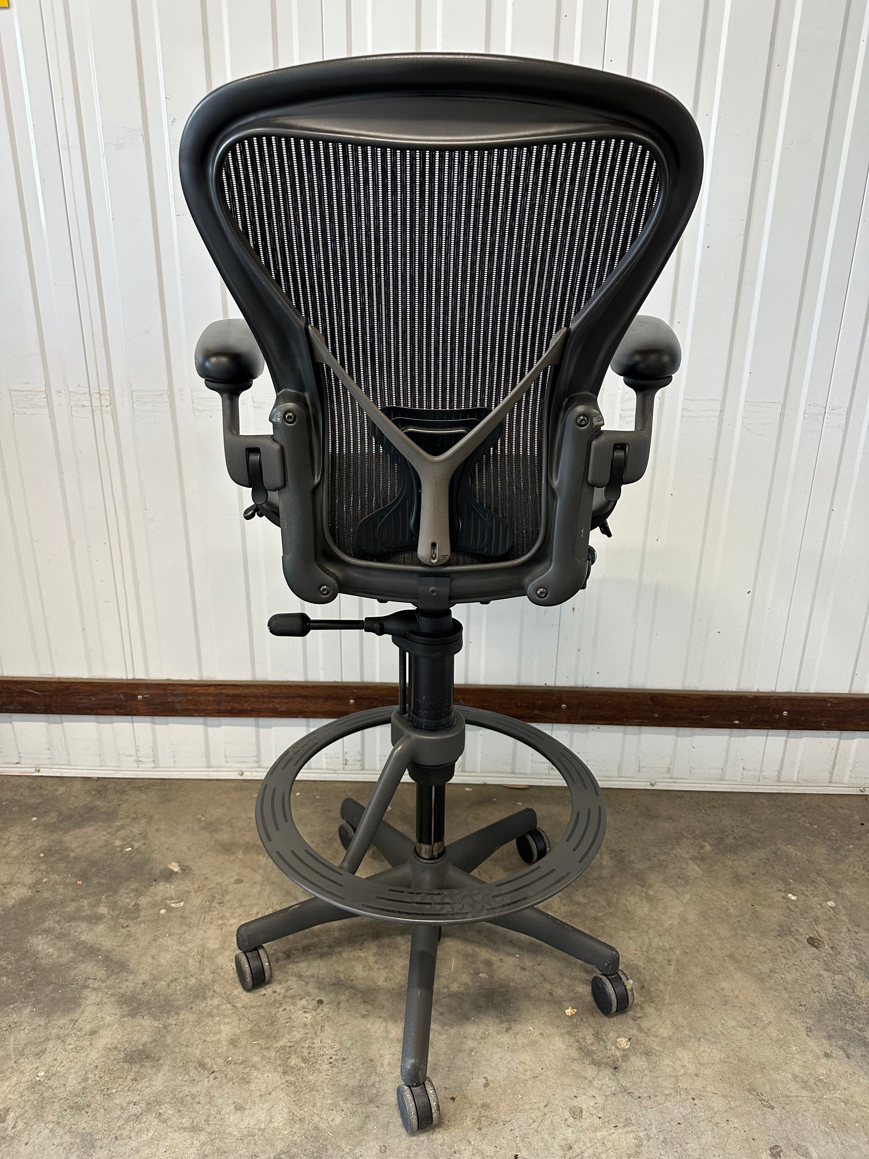 Herman Miller Aeron High drafting stool chair with Posture Fit - Size B