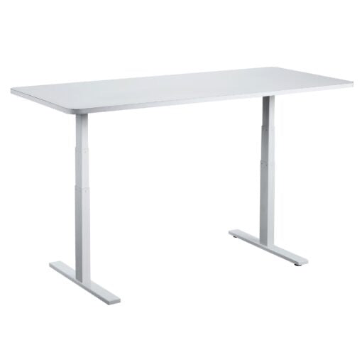 Commercial Grade Sit Stand Desk – White Electric Height Adjustable