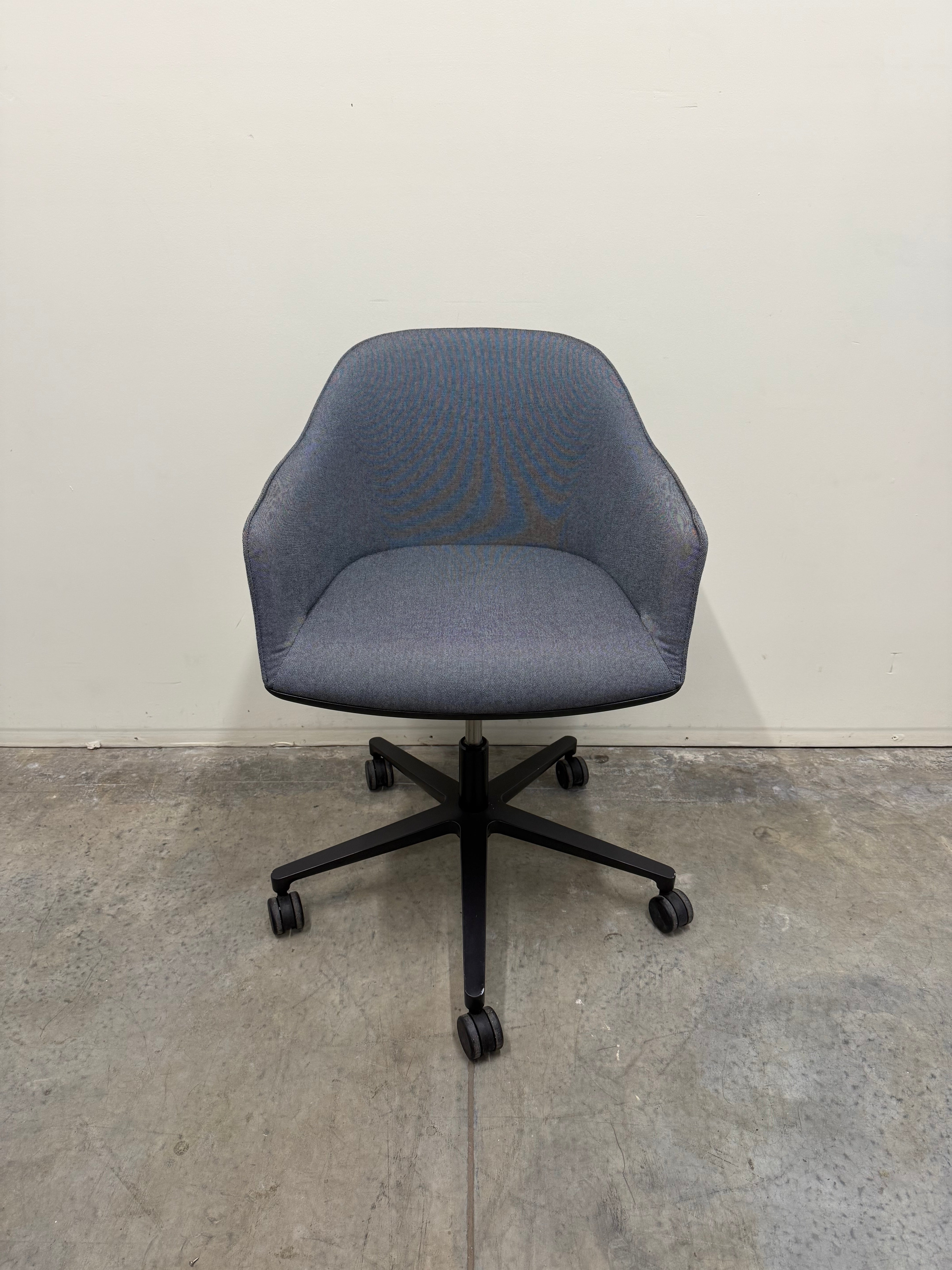 Vitra Softshell Chair – Grey Fabric with 5-Star Base on Castors