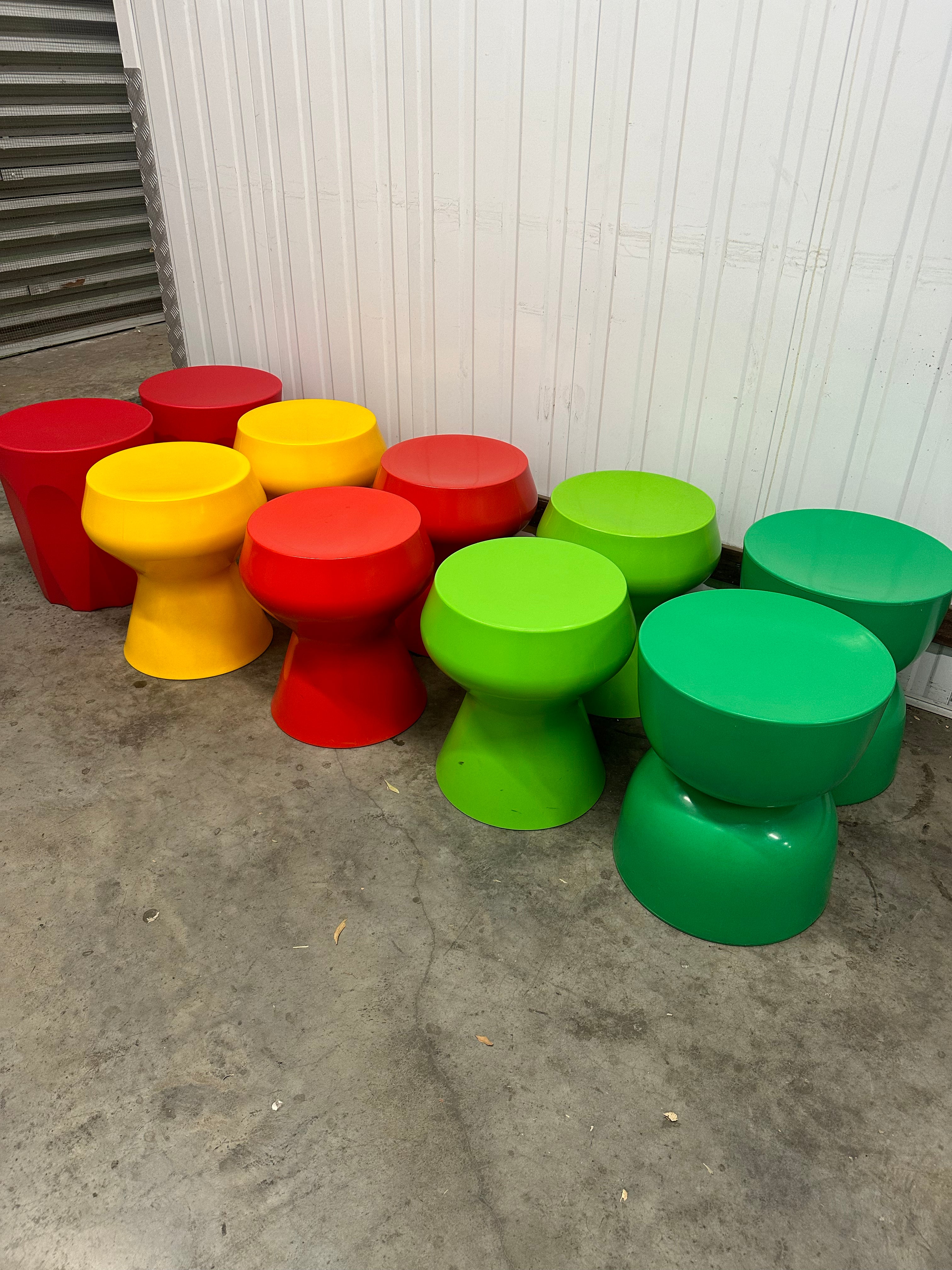 Latte Café Stool by Keith Melbourne's Glass Collection - Red