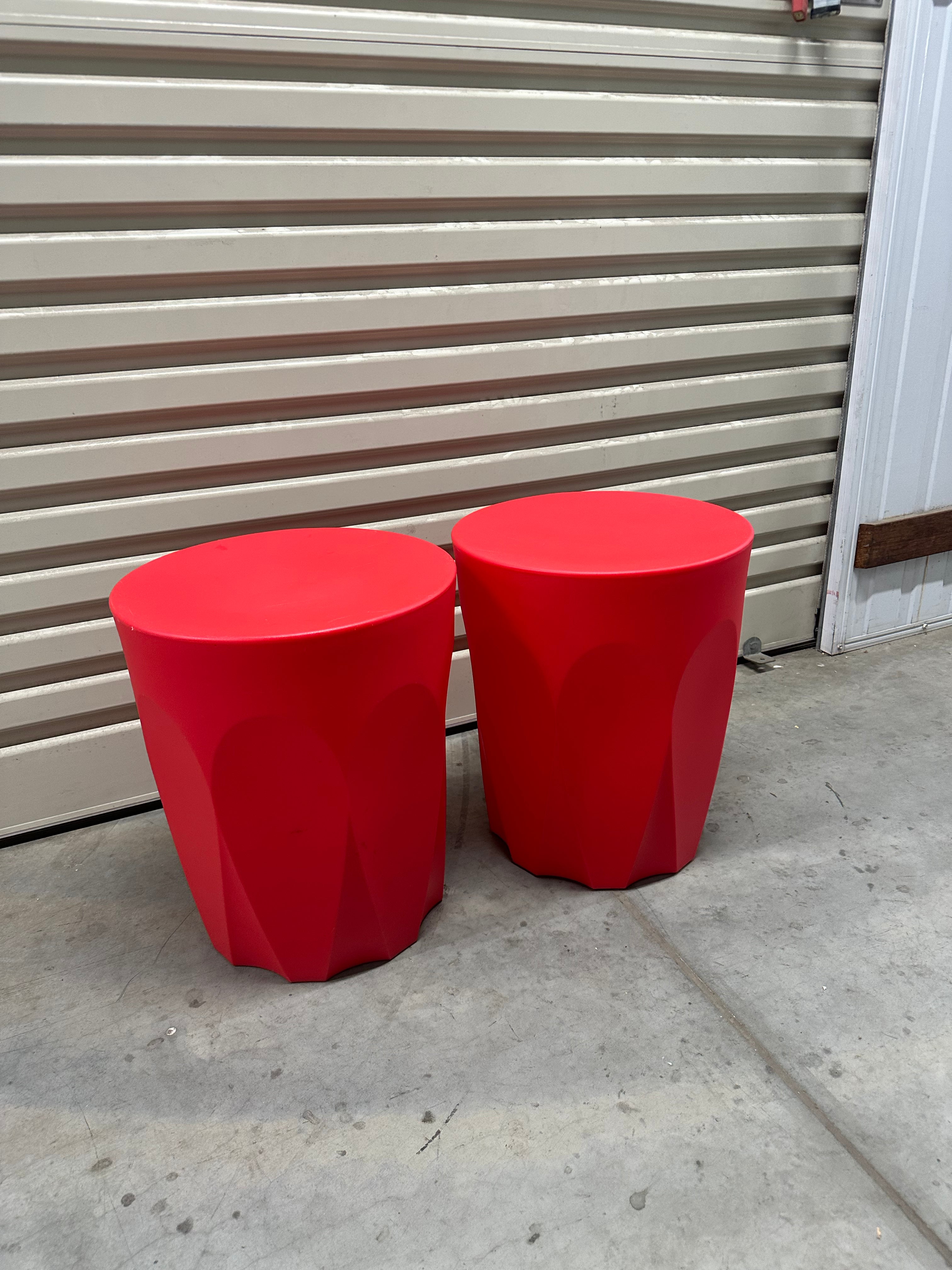 Latte Café Stool by Keith Melbourne's Glass Collection - Red