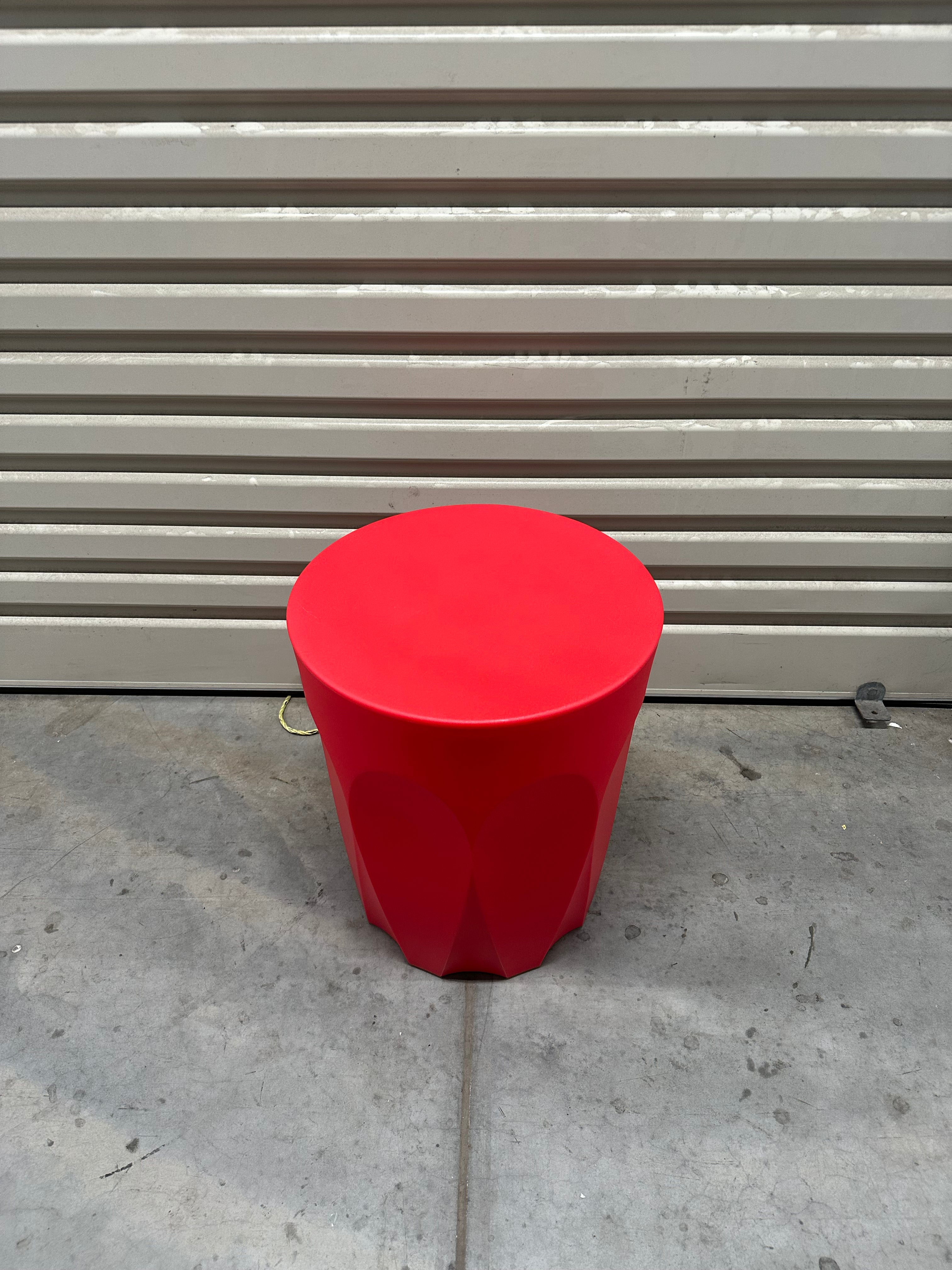 Latte Café Stool by Keith Melbourne's Glass Collection - Red