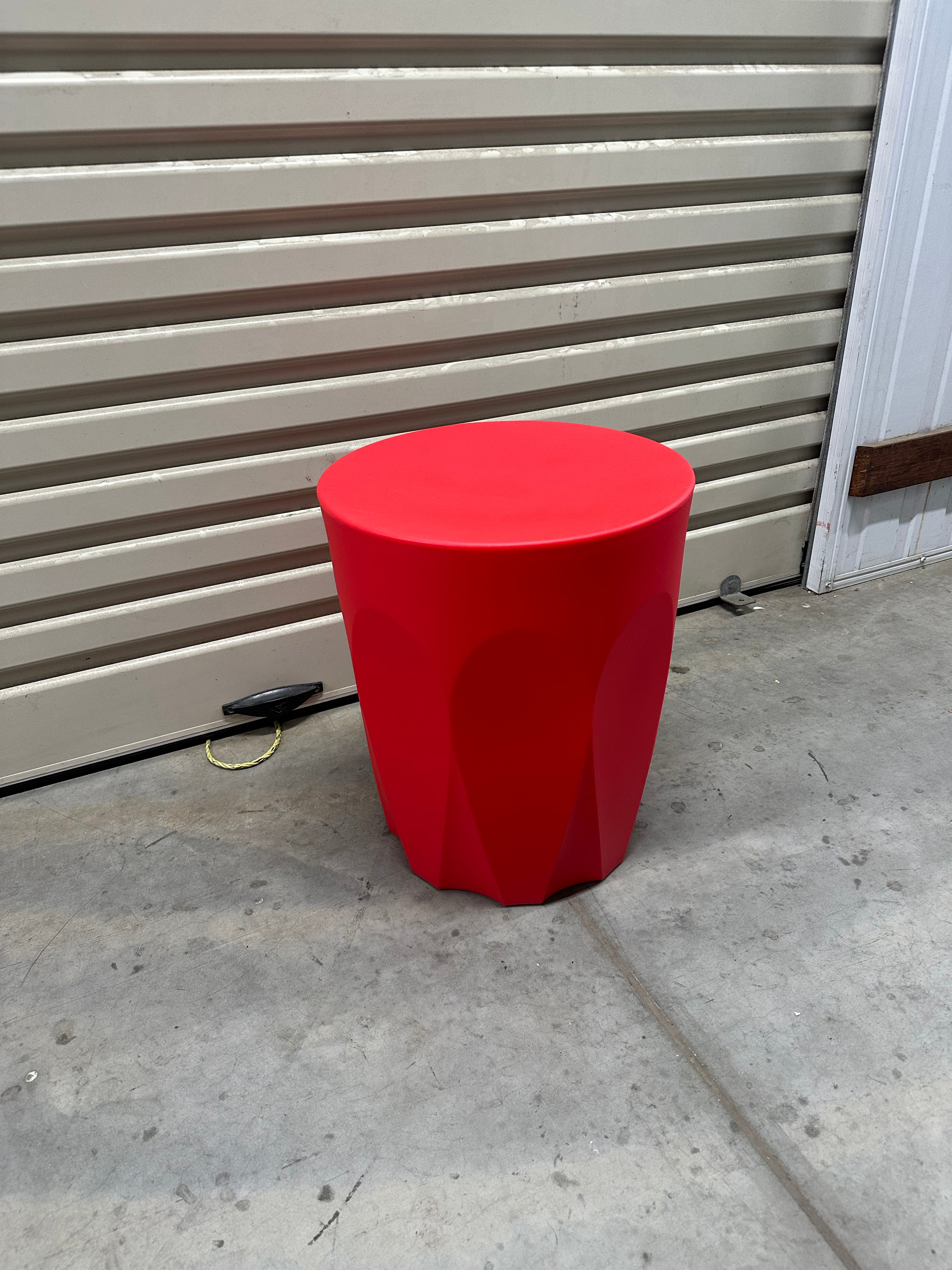 Latte Café Stool by Keith Melbourne's Glass Collection - Red