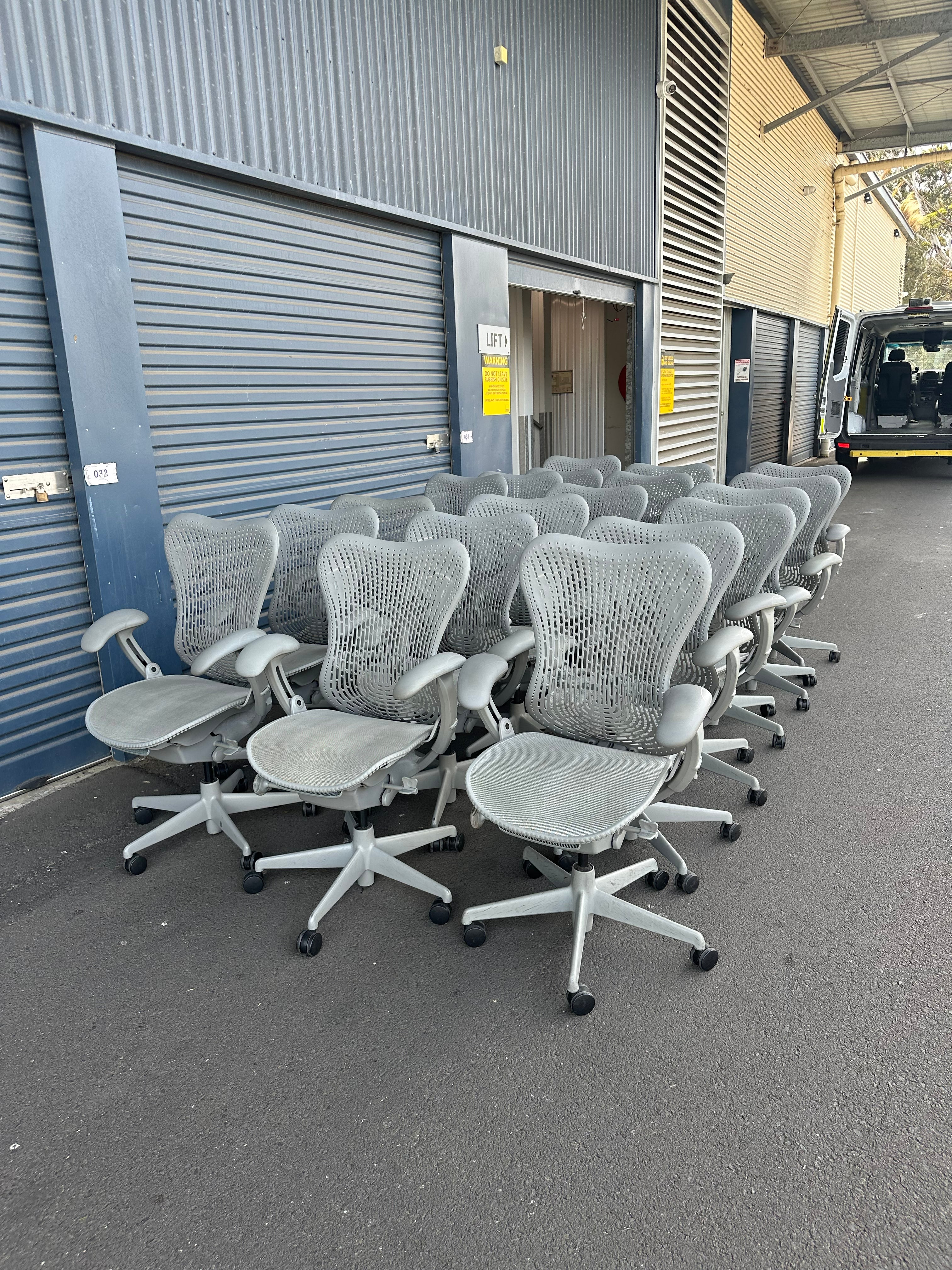 Herman Miller Mirra Office Chair with Armrest - Grey