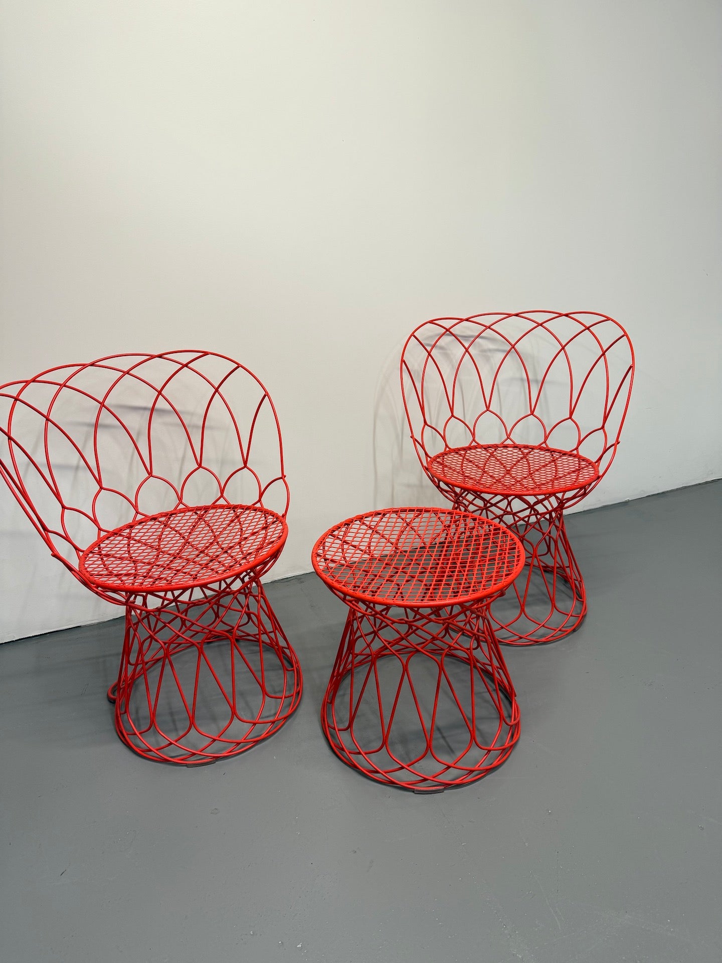 RARE Emu Re-Trouvé Chairs & Table by Patricia Urquiola – Red