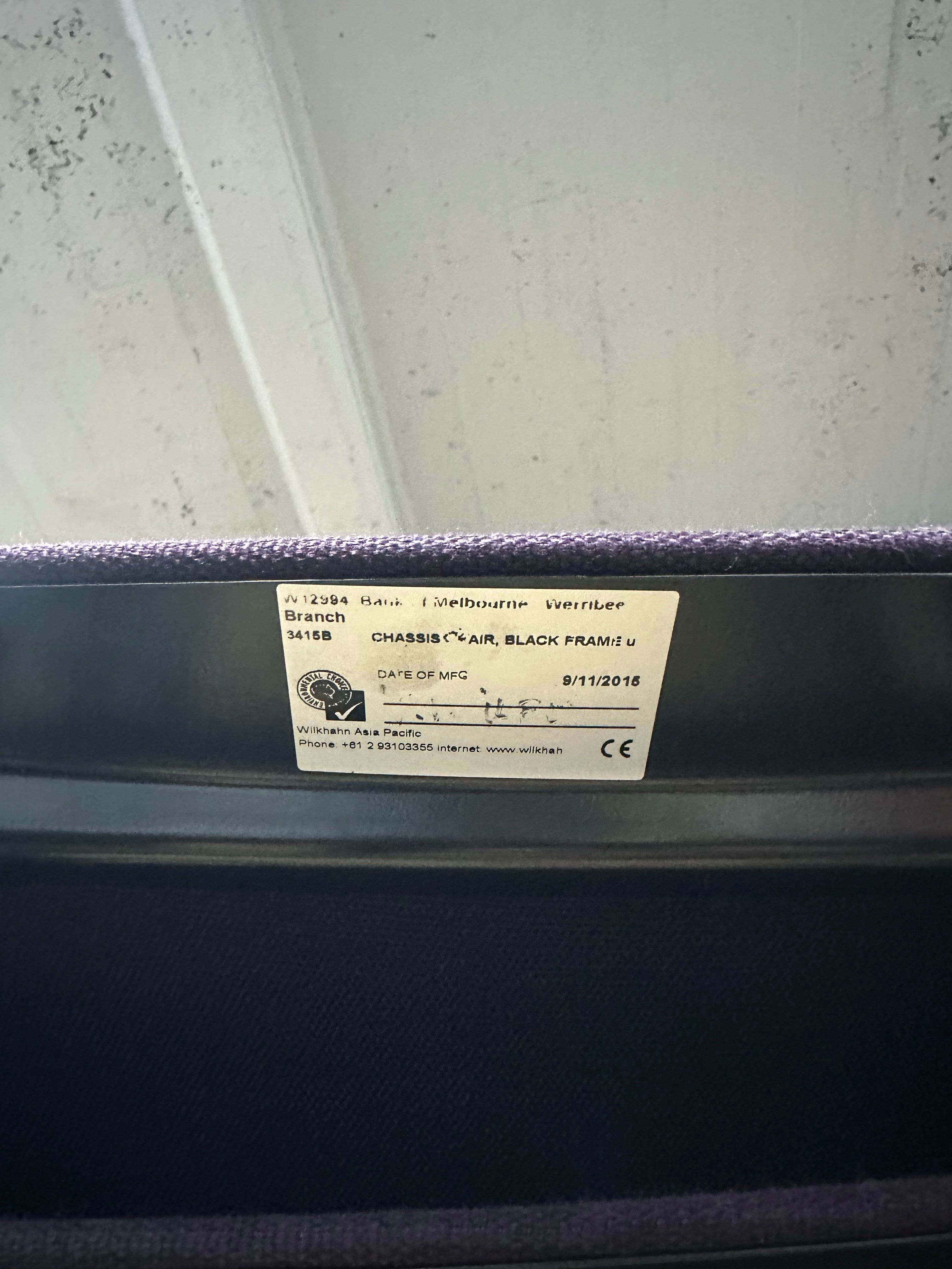 Wilkhahn Chassis Chair – Purple/Black