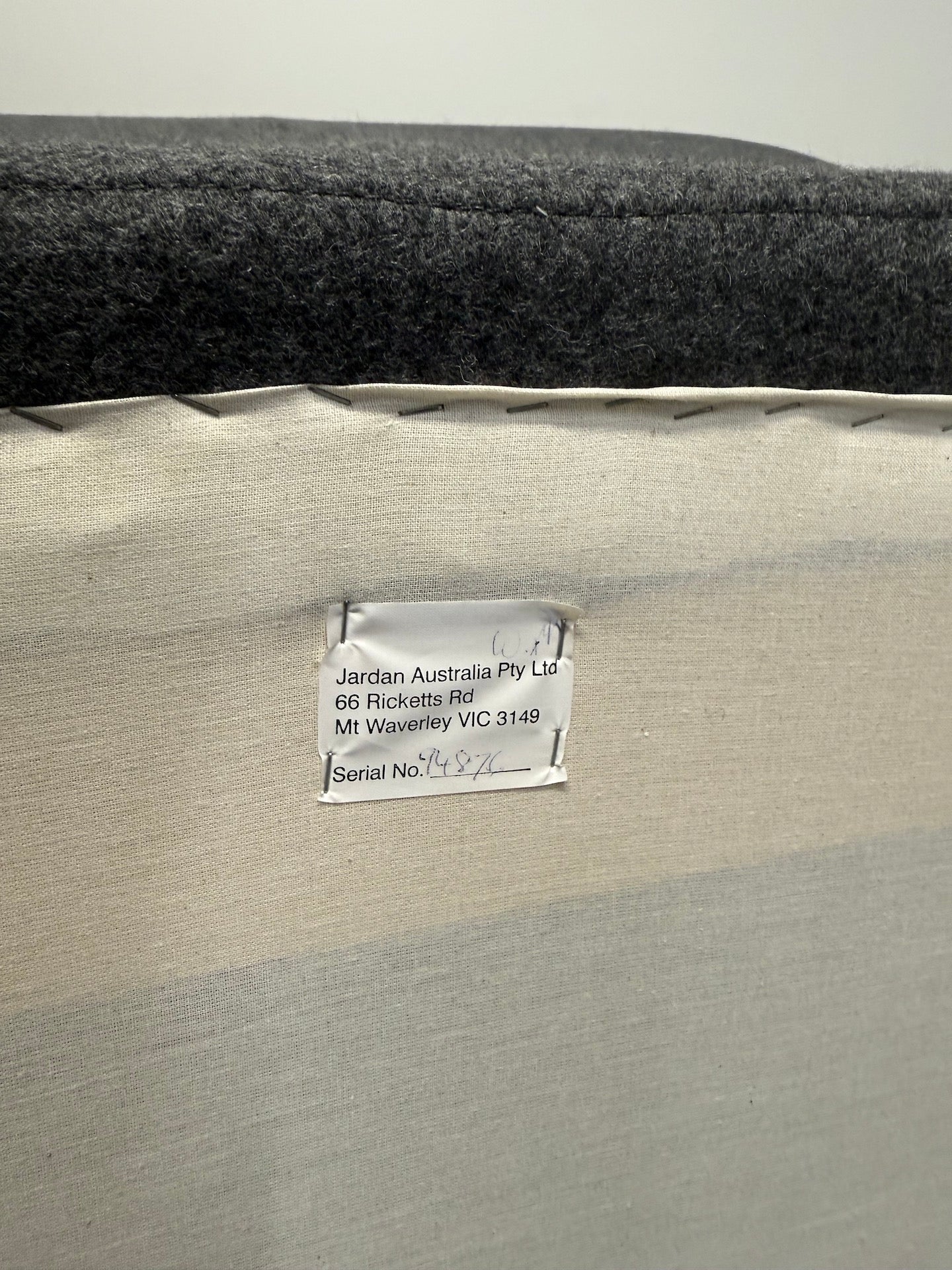 Jardan Kelly 2-Seater Sofa – Dark Grey Wool Blend