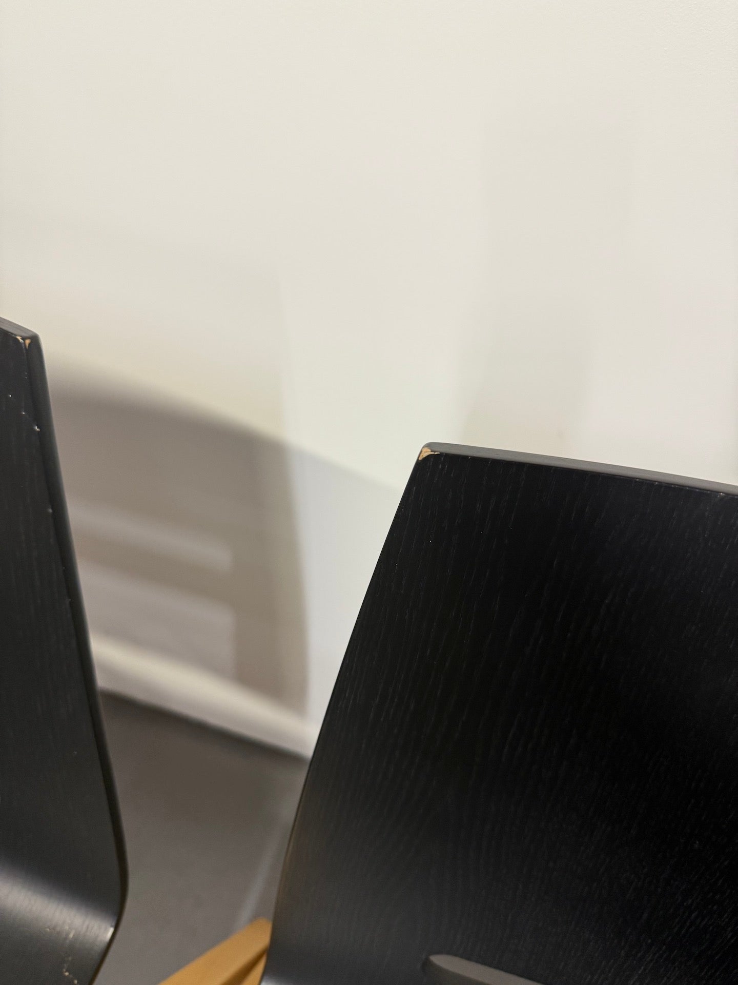 Hussl Forum 2S Chairs – Black Bentwood with Solid Beech Base - Stackable