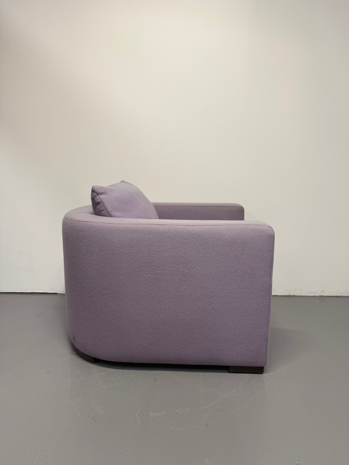 Jardan Oscar Tub Arm Chair – Purple Wool Upholstery