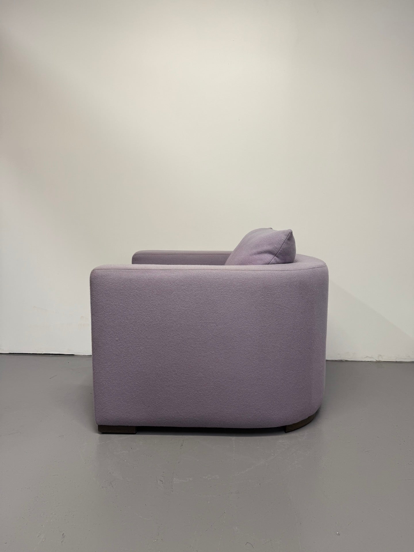 Jardan Oscar Tub Arm Chair – Purple Wool Upholstery
