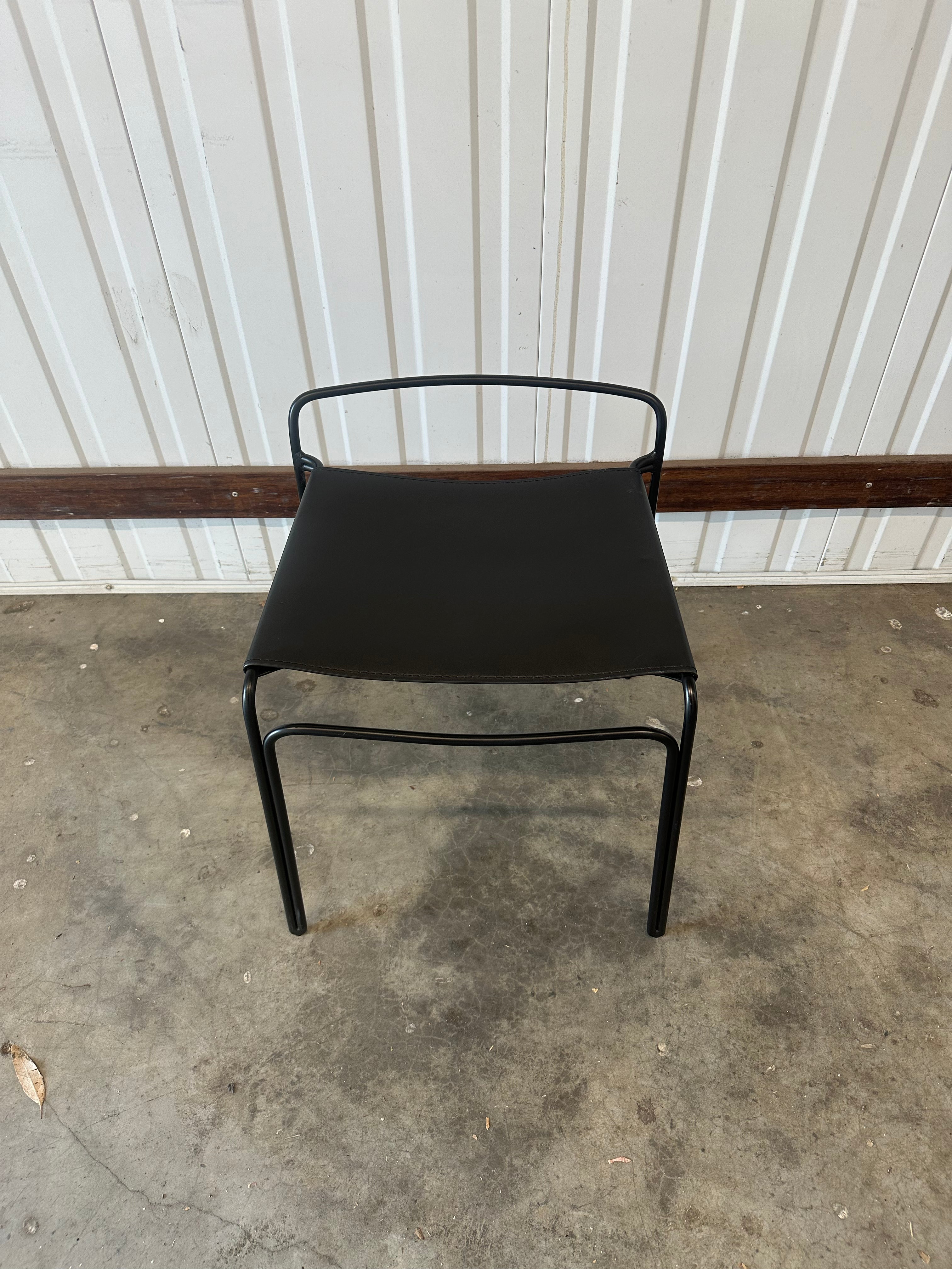 Trace Low Stool by M.A.D. - Leather Seat