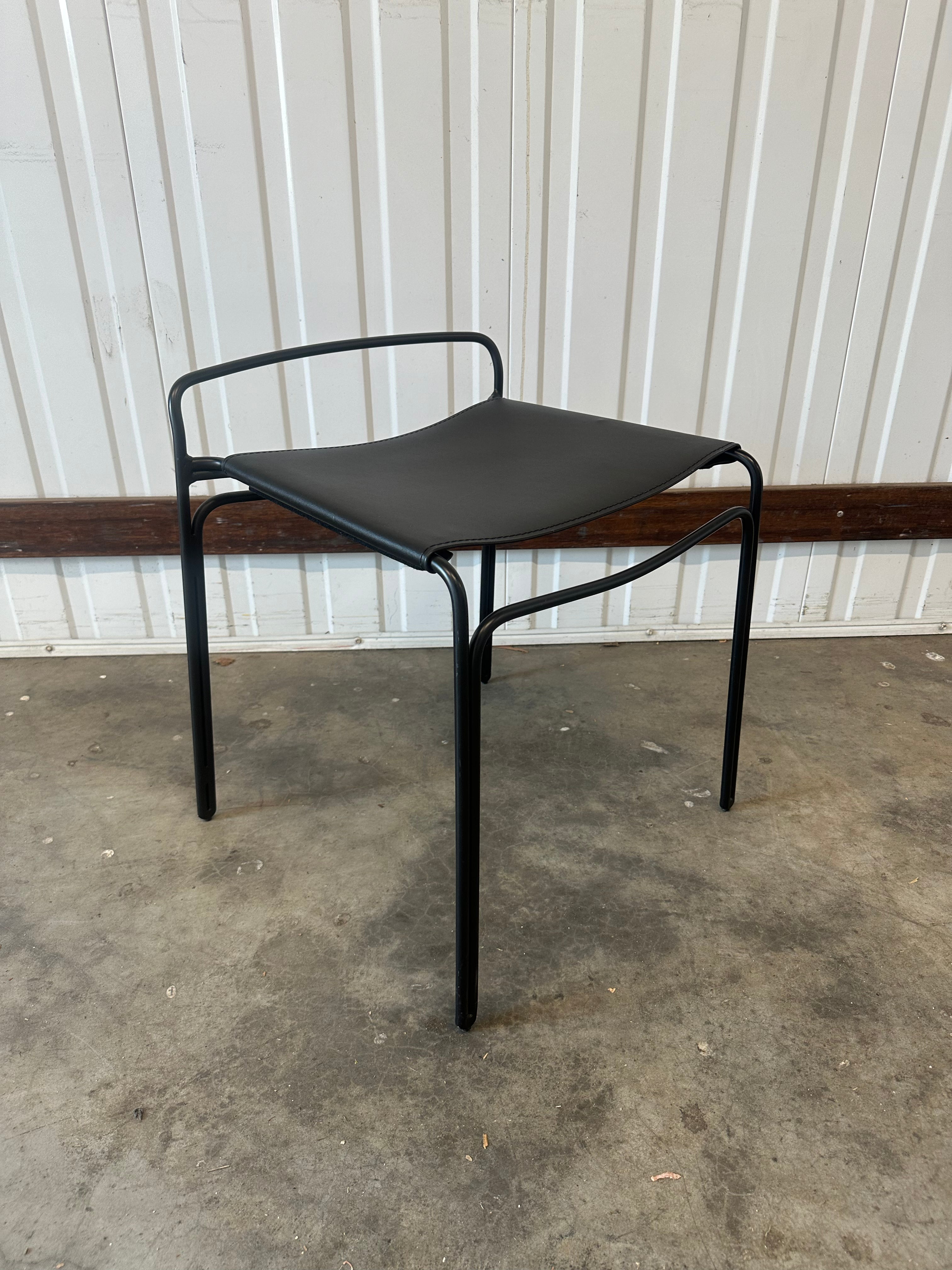 Trace Low Stool by M.A.D. - Leather Seat
