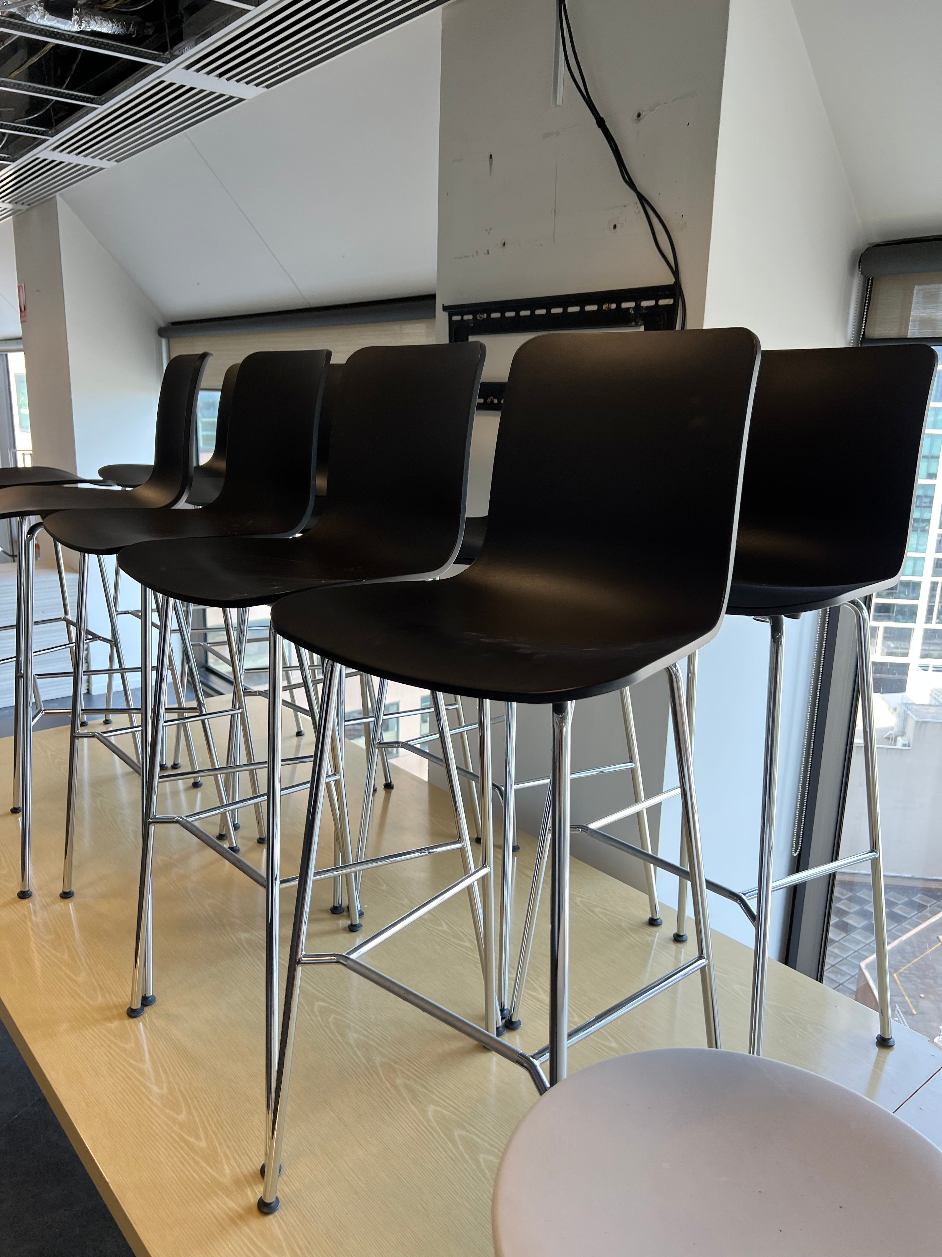 Vitra HAL RE Stool High - Black/Chrome