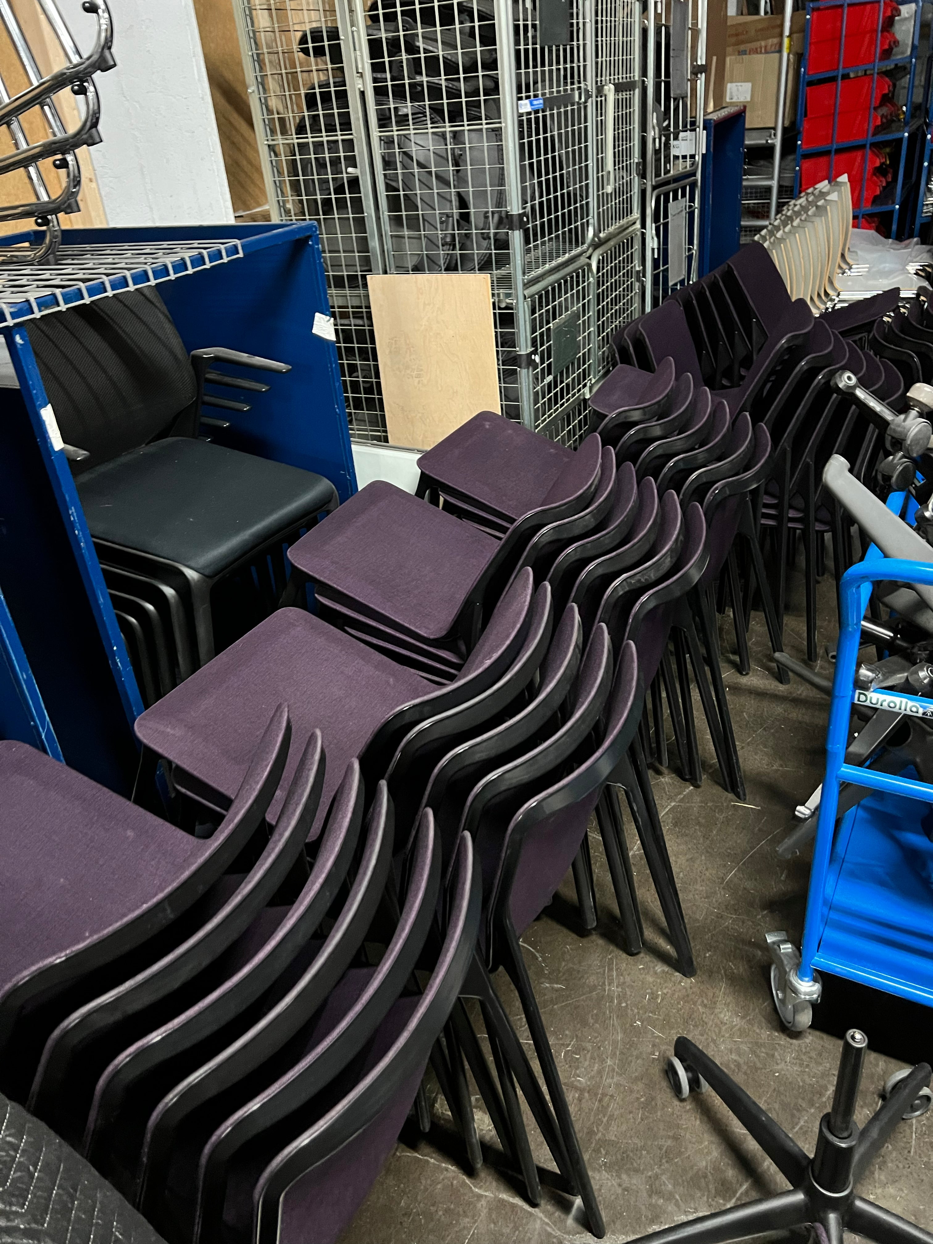 Wilkhahn Chassis Chair – Purple/Black