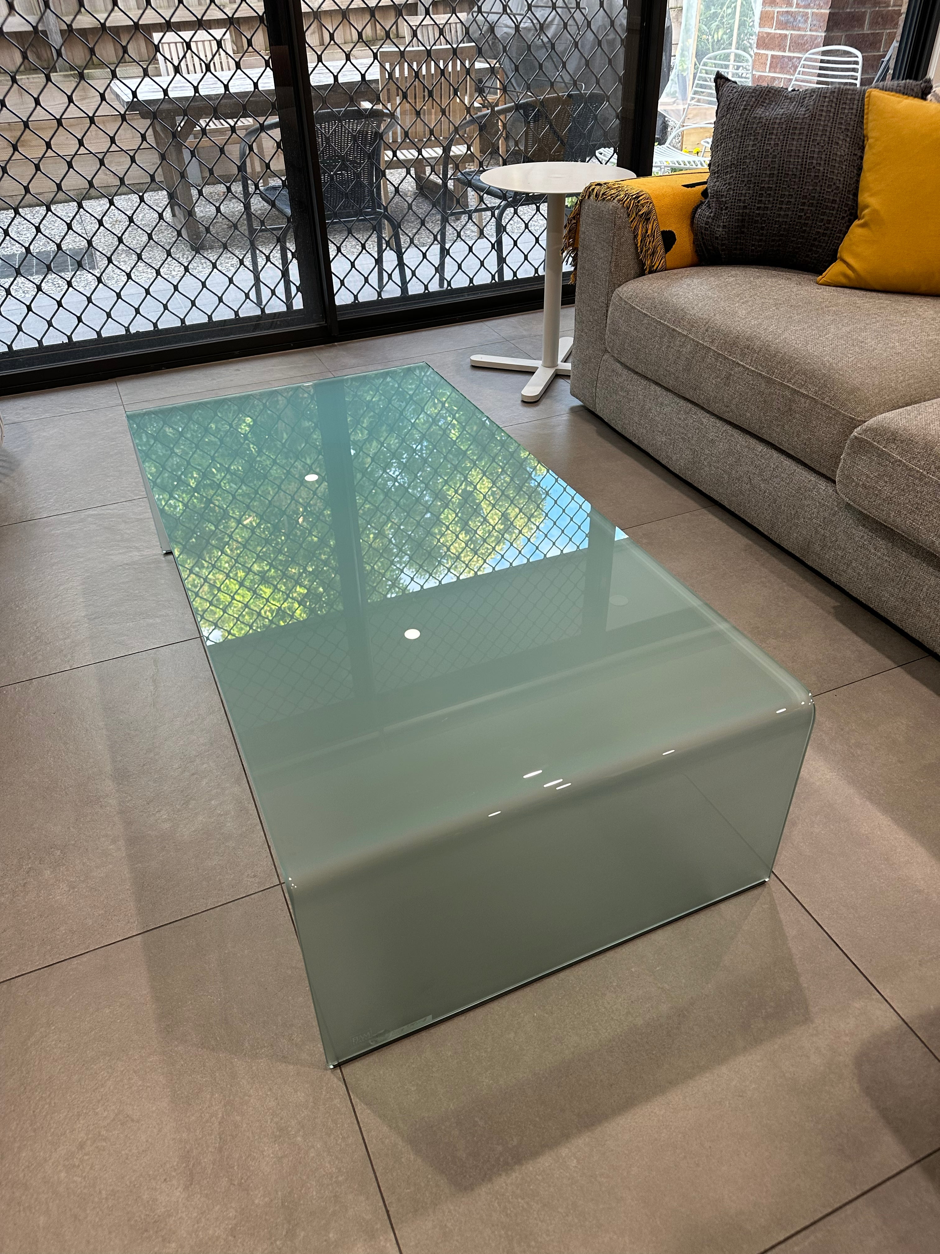 Fiam Rialto Coffee Table Waterfall glass table by Angelo Cortesi RRP $3600