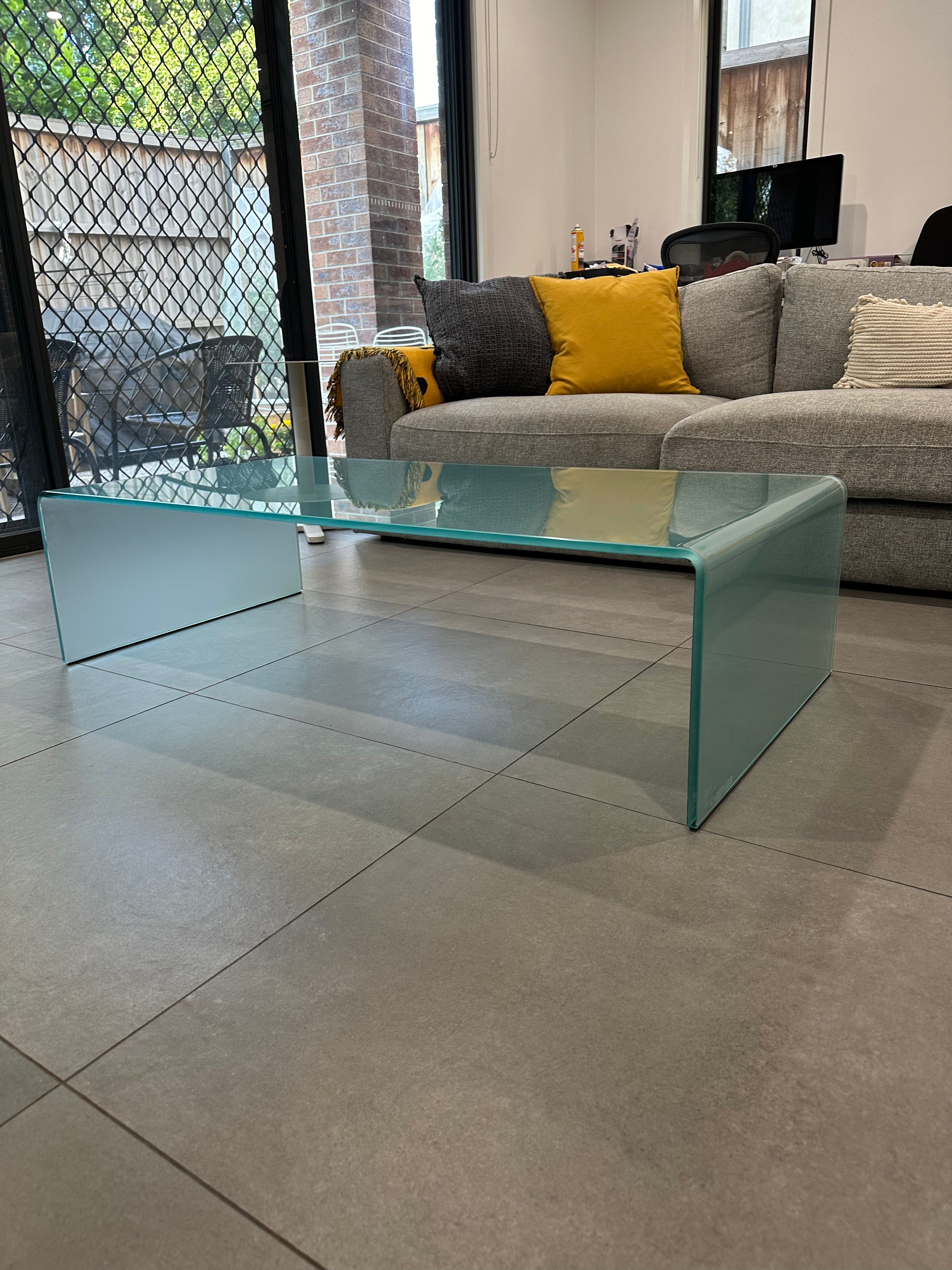 Fiam Rialto Coffee Table Waterfall glass table by Angelo Cortesi RRP $3600