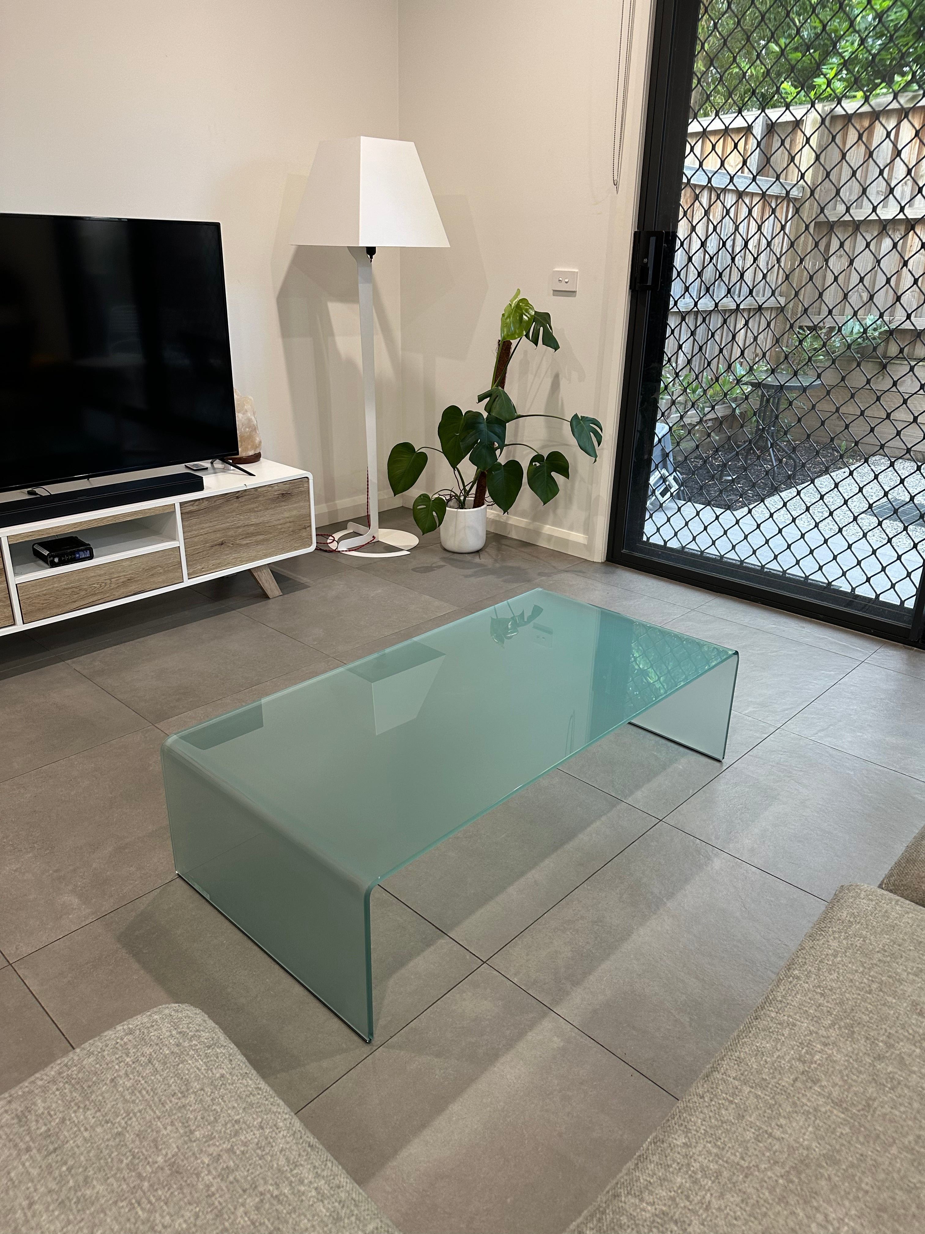 Fiam Rialto Coffee Table Waterfall glass table by Angelo Cortesi RRP $3600