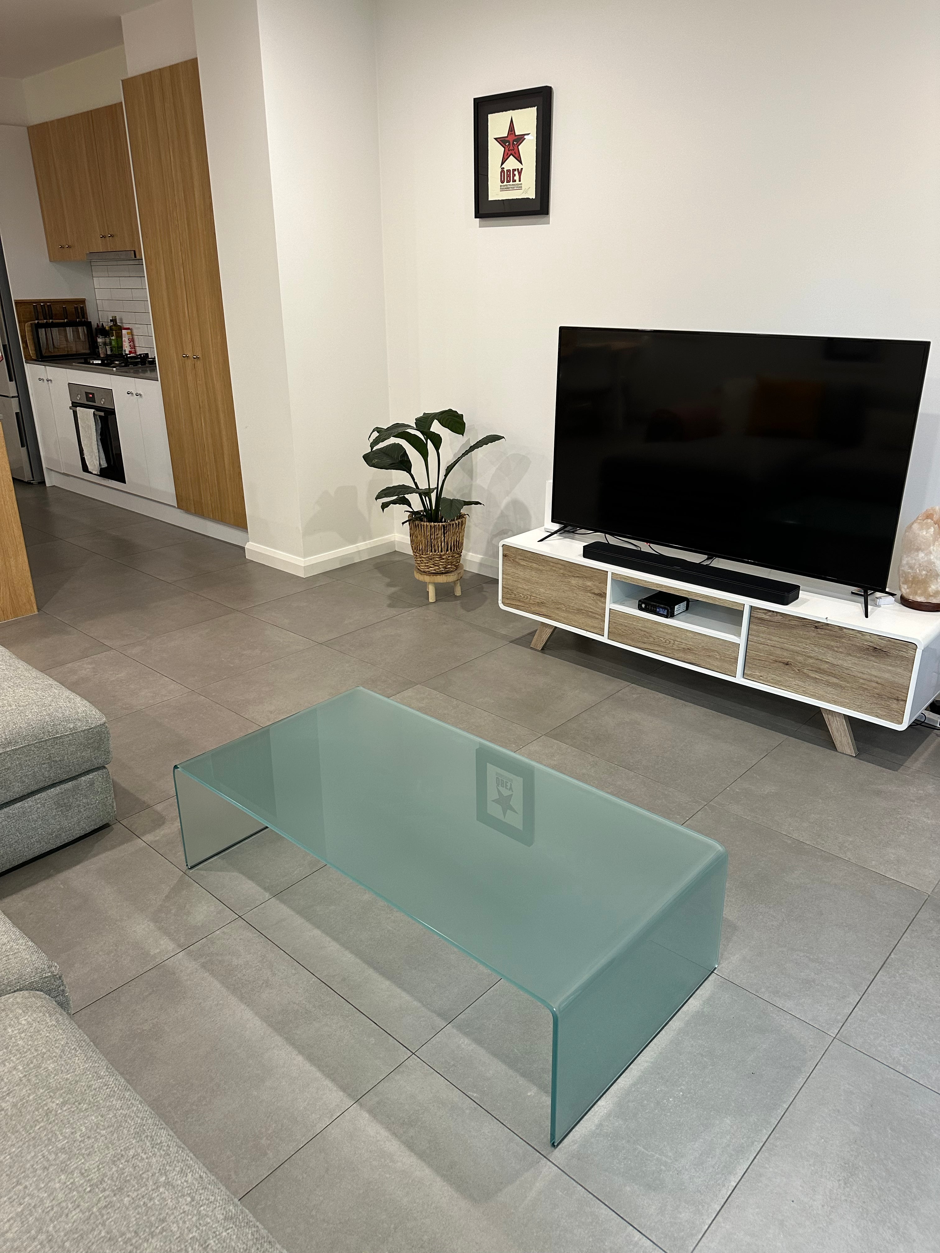 Fiam Rialto Coffee Table Waterfall glass table by Angelo Cortesi RRP $3600