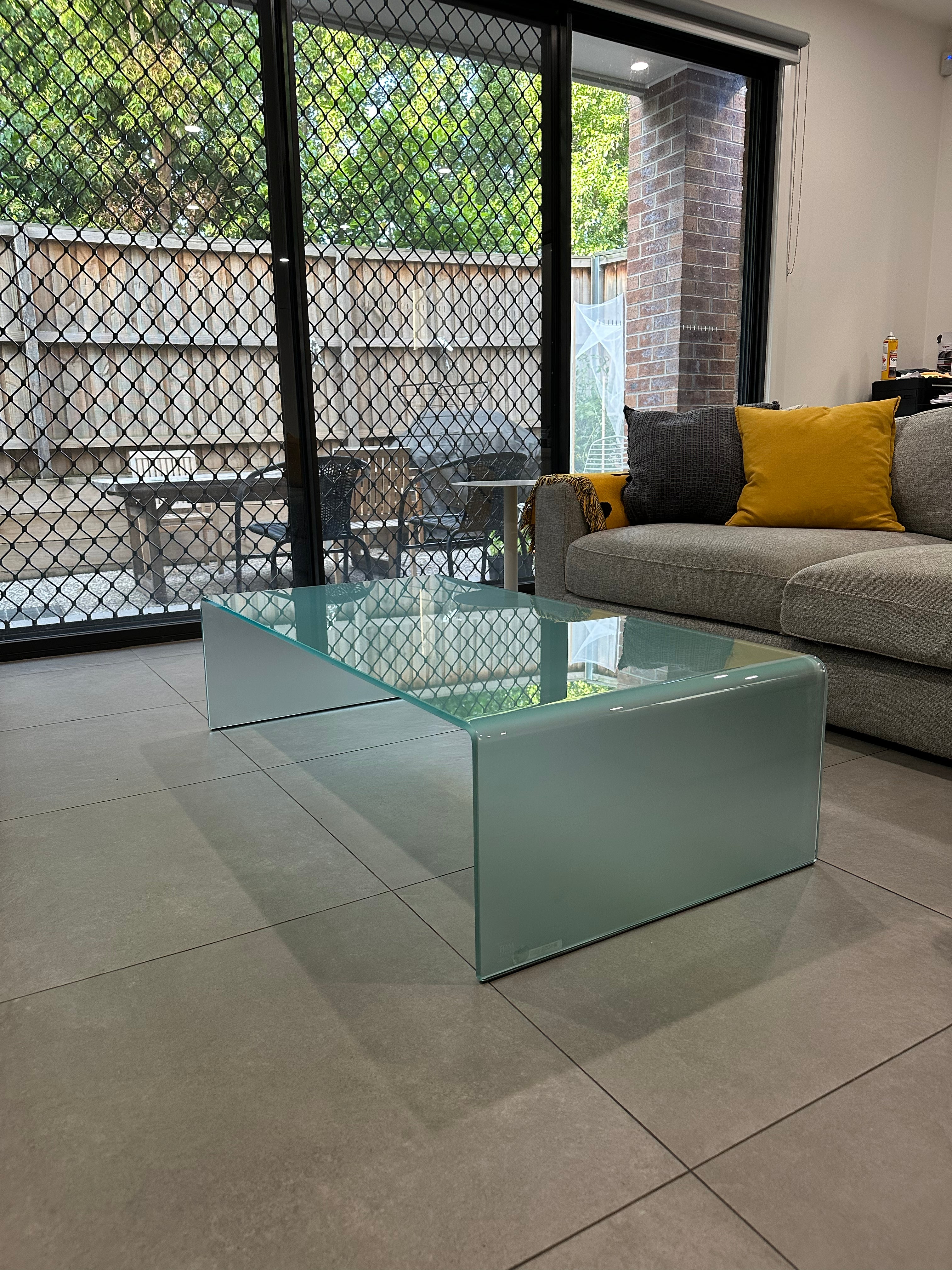 Fiam Rialto Coffee Table Waterfall glass table by Angelo Cortesi RRP $3600