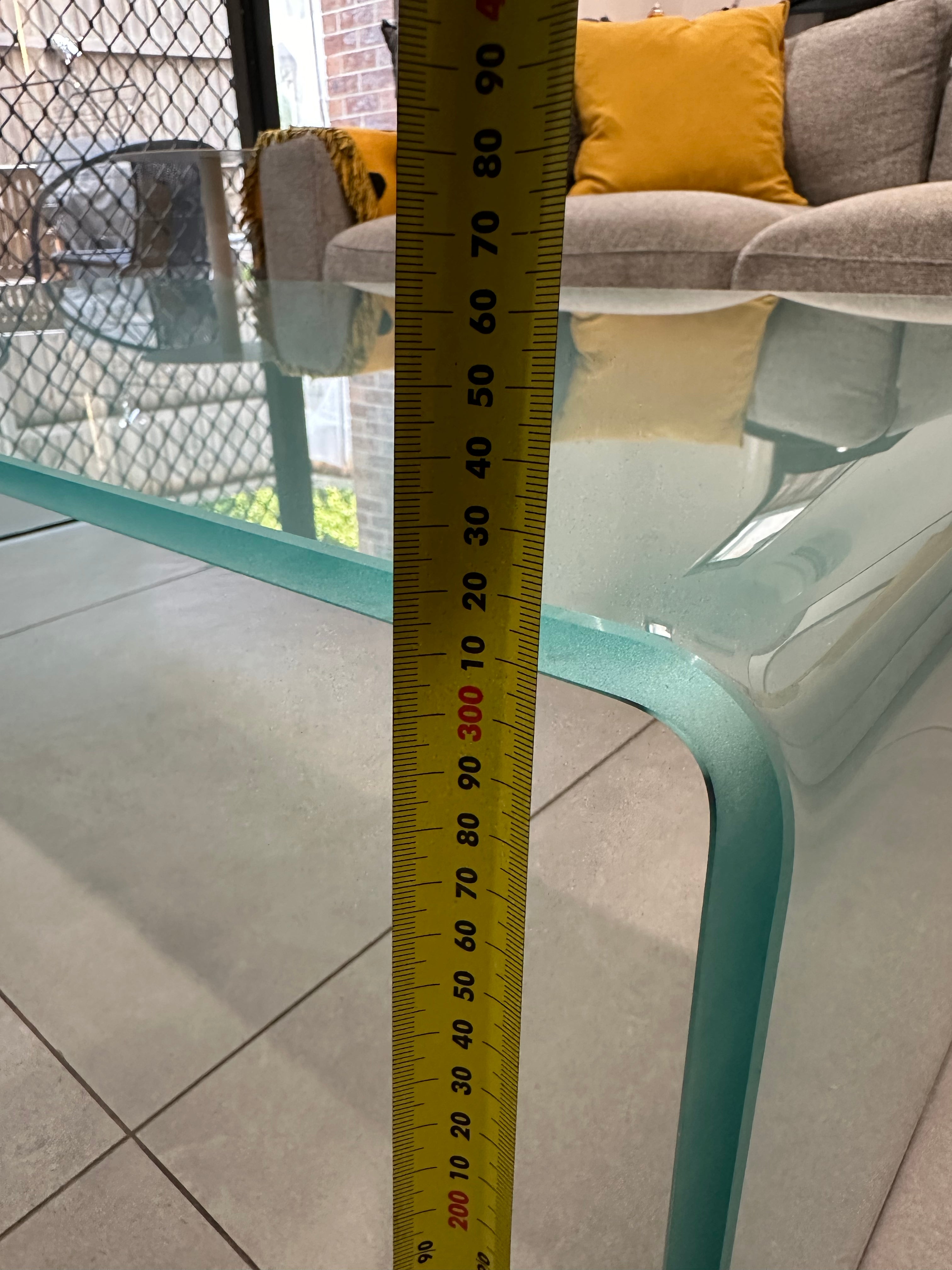 Fiam Rialto Coffee Table Waterfall glass table by Angelo Cortesi RRP $3600