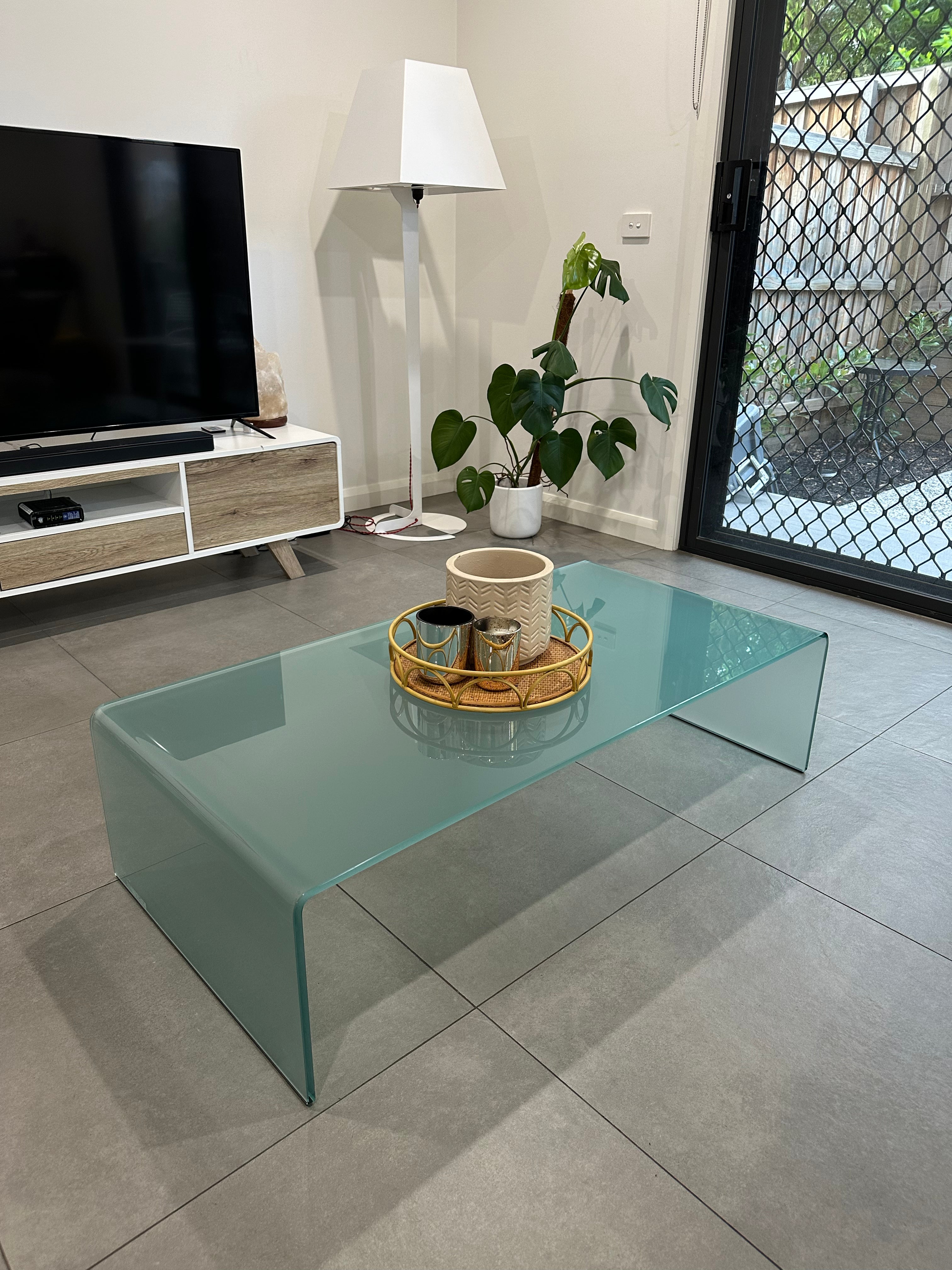 Fiam Rialto Coffee Table Waterfall glass table by Angelo Cortesi RRP $3600