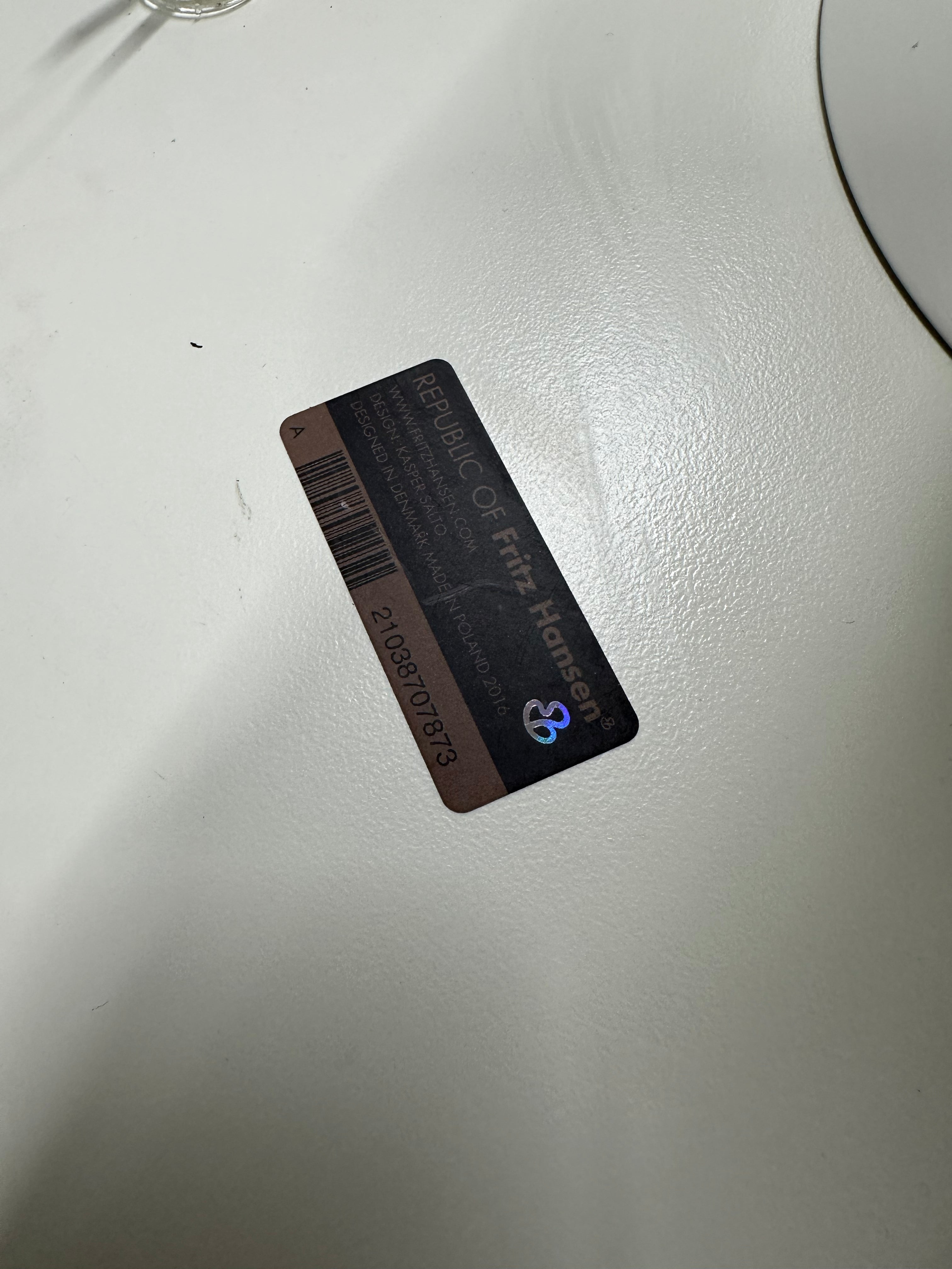 Fritz Hansen Little Friend Side Table – Fixed Height, White Melamine Top