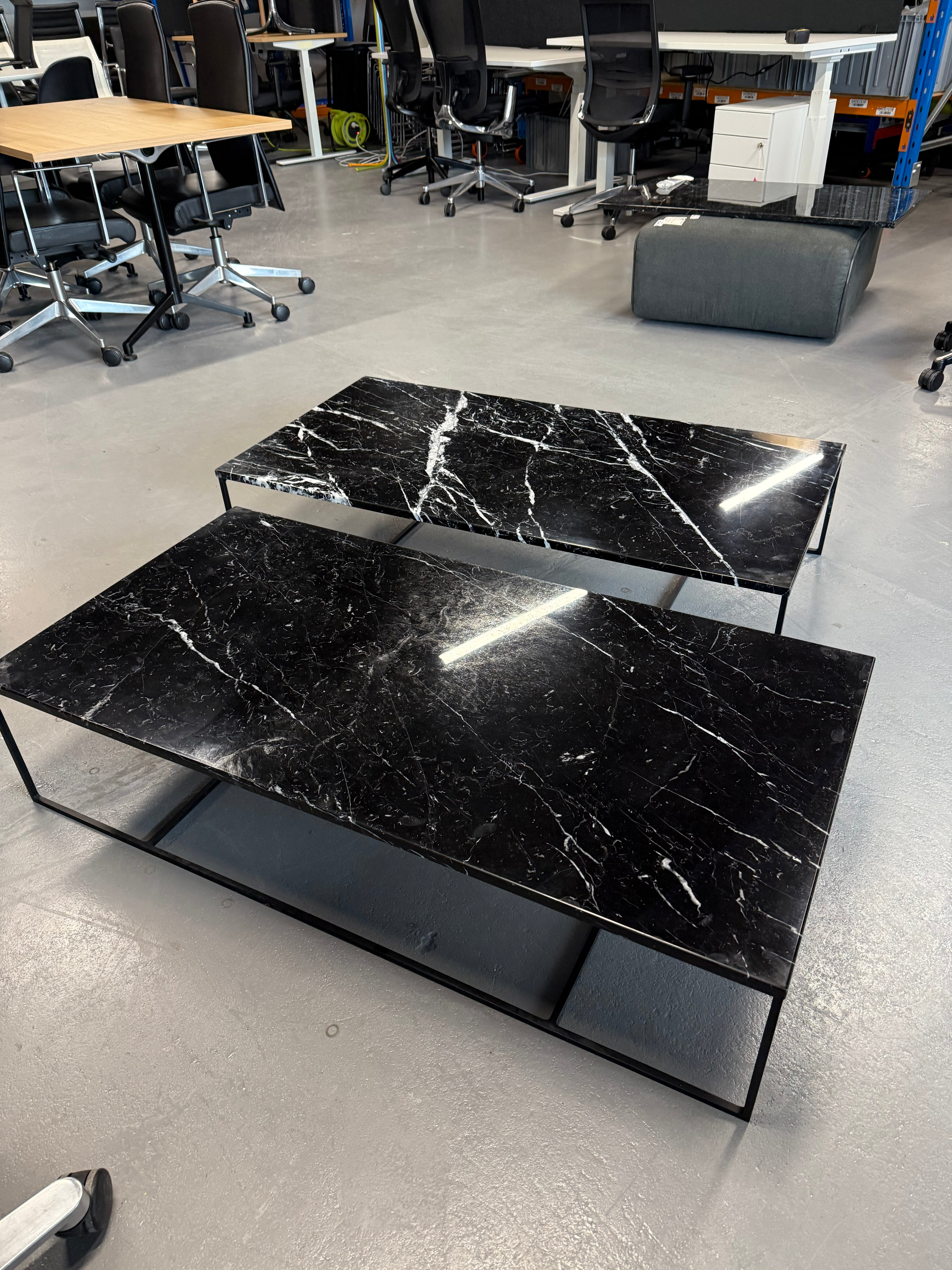 Minotti Calder Coffee Table – Marble Top / Metal Base