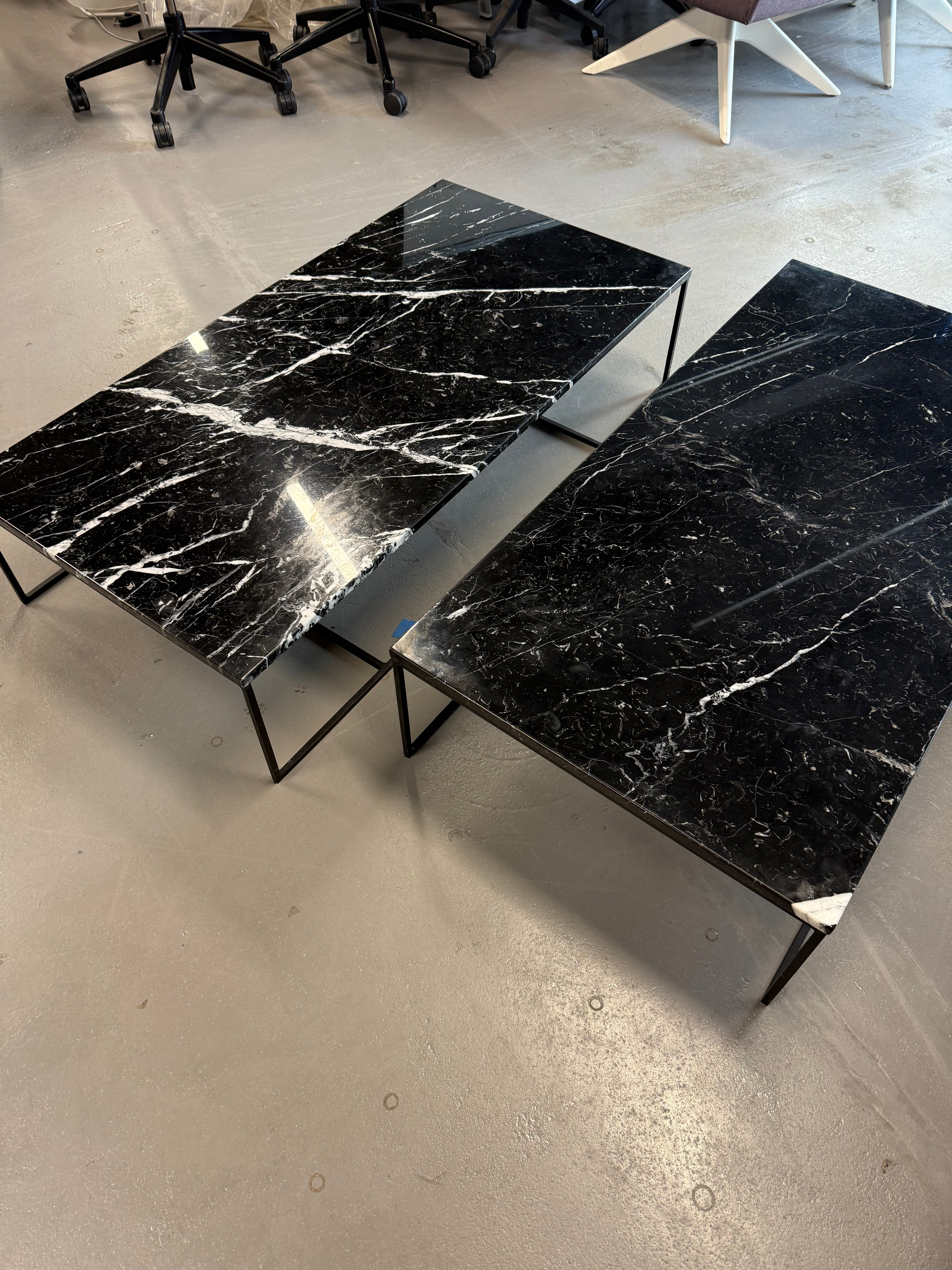 Minotti Calder Coffee Table – Marble Top / Metal Base