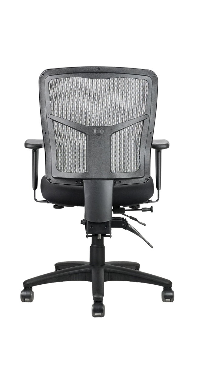Stateline Mirae Medium Back Mesh Operator Chair - Black Fabric