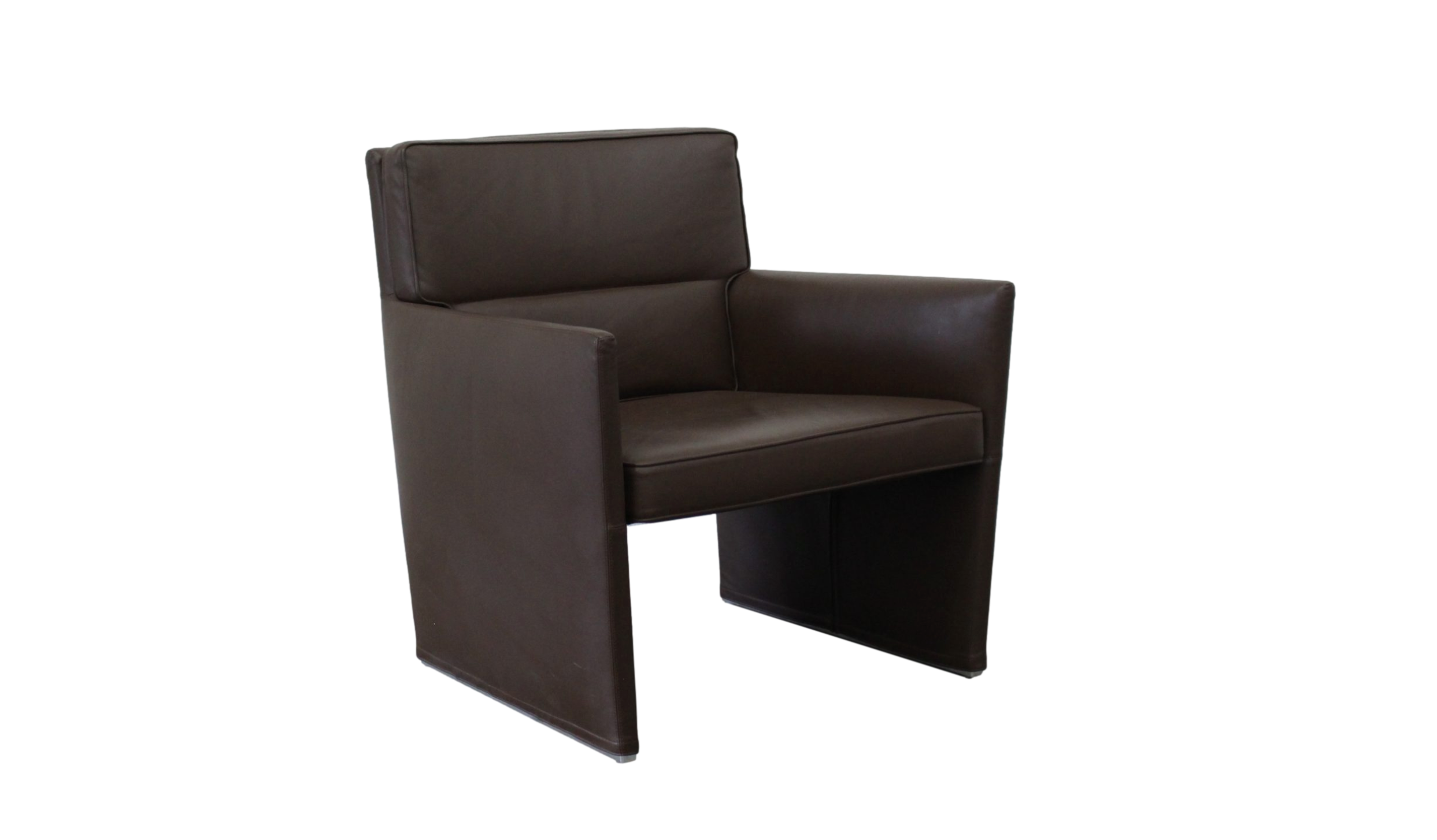 B&B Italia Posa Armchair – Italian Design by Antonio Citterio - Brown Leather